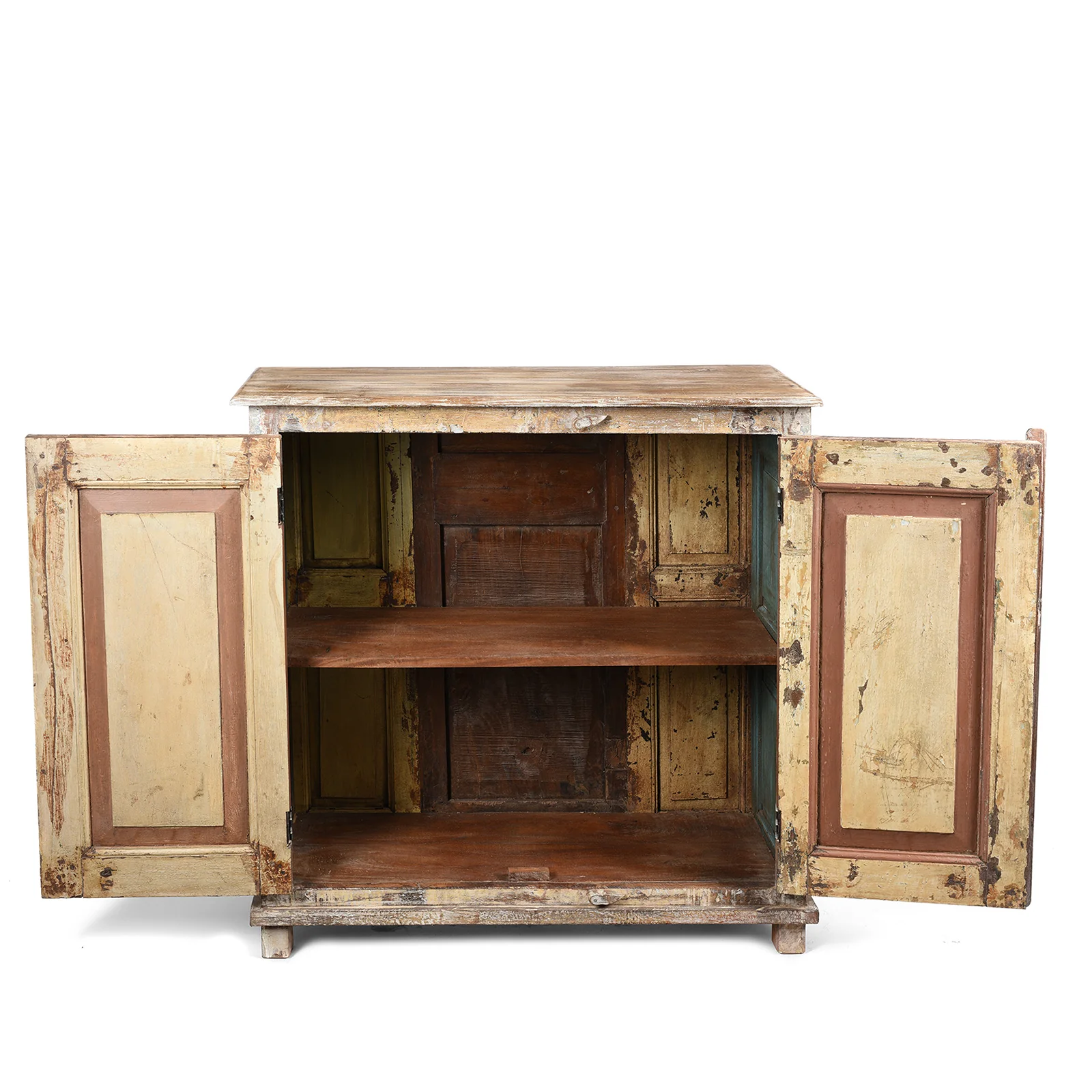 Reclaimed Indian Louvre Sideboard With Paint Finish - Image 3