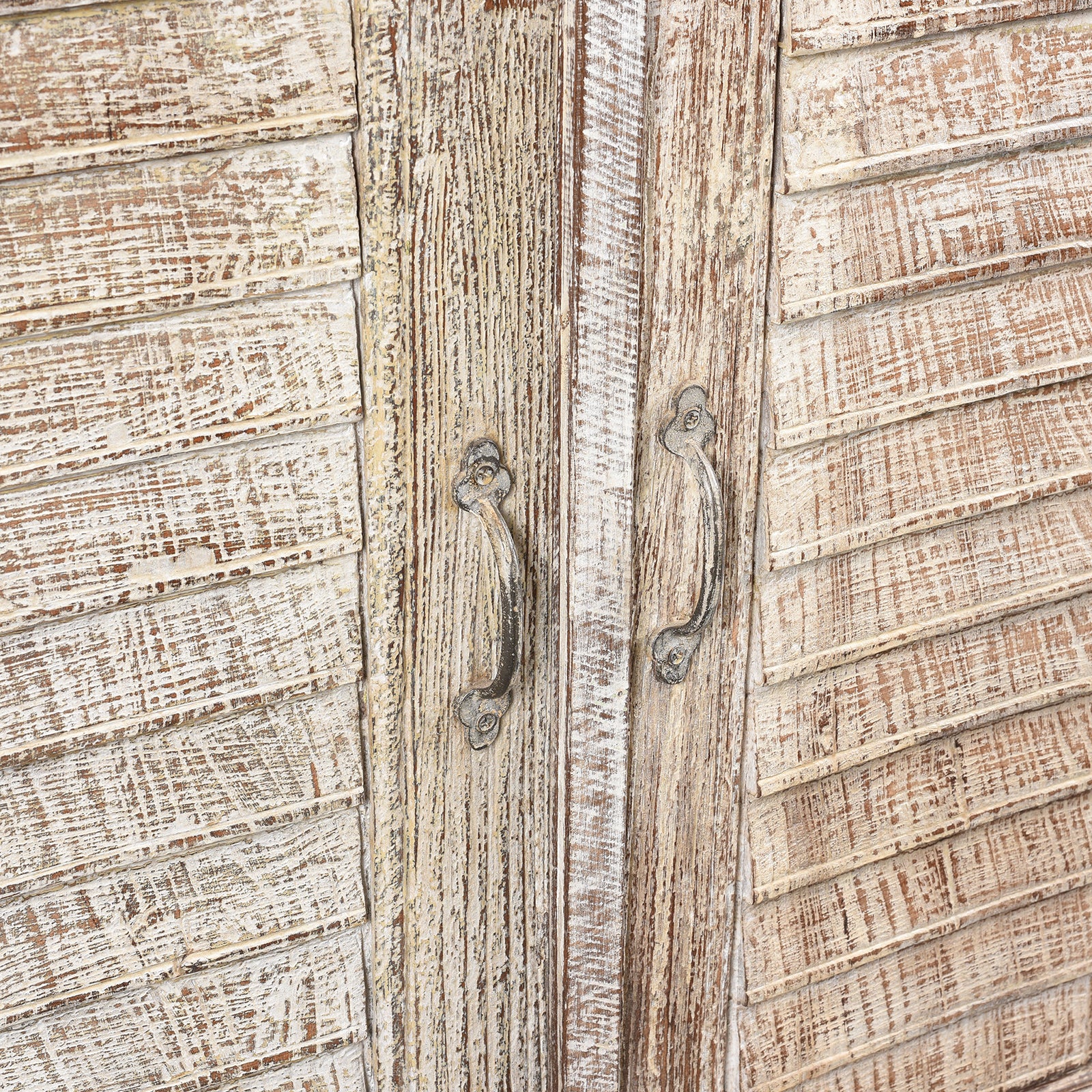 Reclaimed Indian Louvre Sideboard With Paint Finish - Image 5