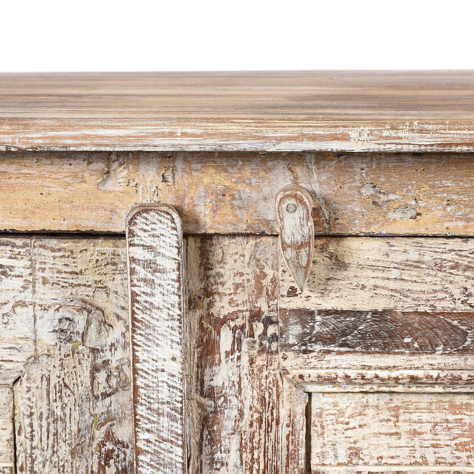 Reclaimed Indian Louvre Sideboard With Paint Finish - Image 6