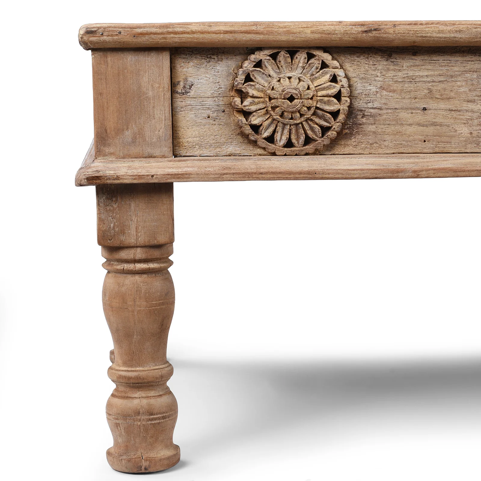Reclaimed Teak Takhat Coffee Table From Rajasthan - Image 2