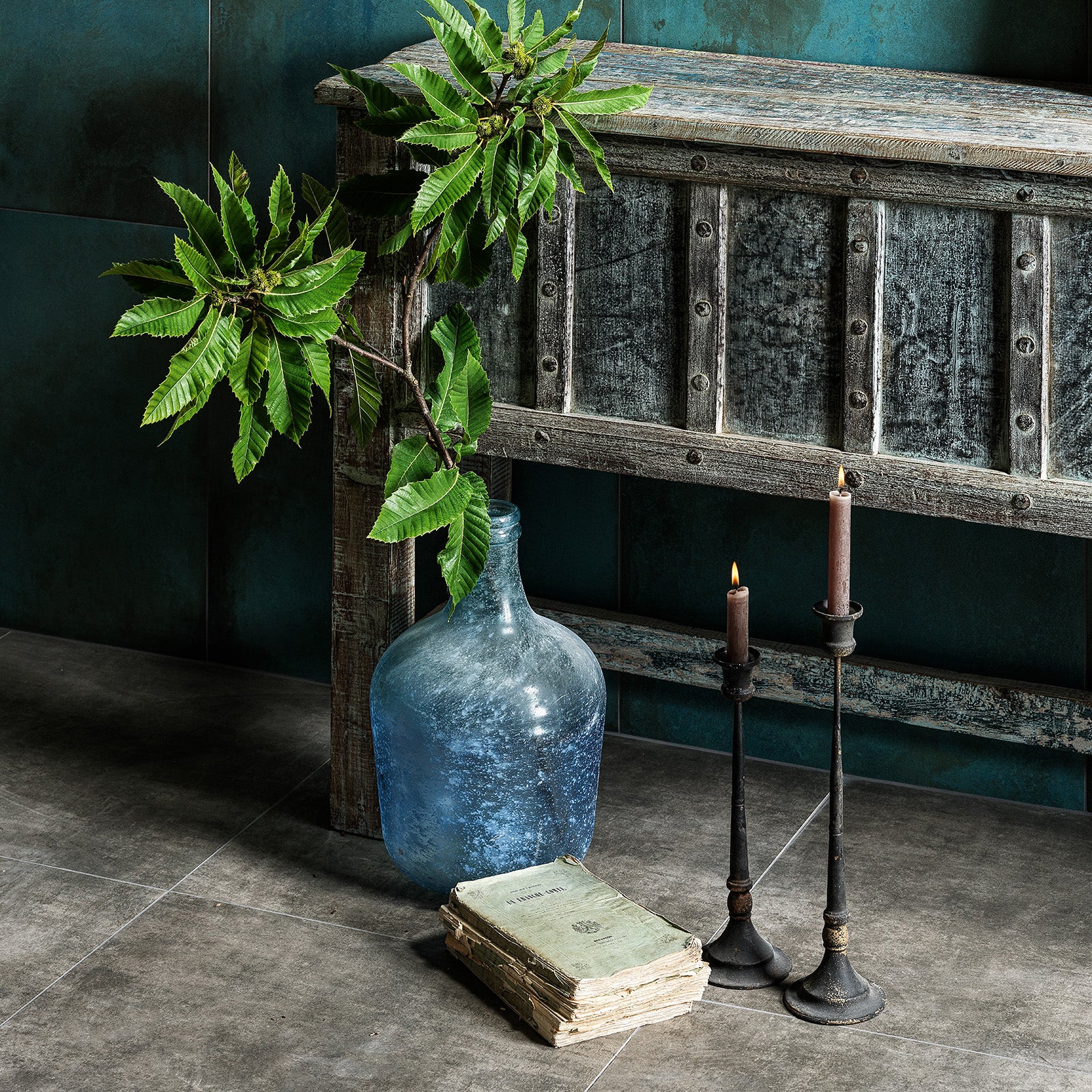 Reclaimed Teak Console Table With Painted Finish - Image 8