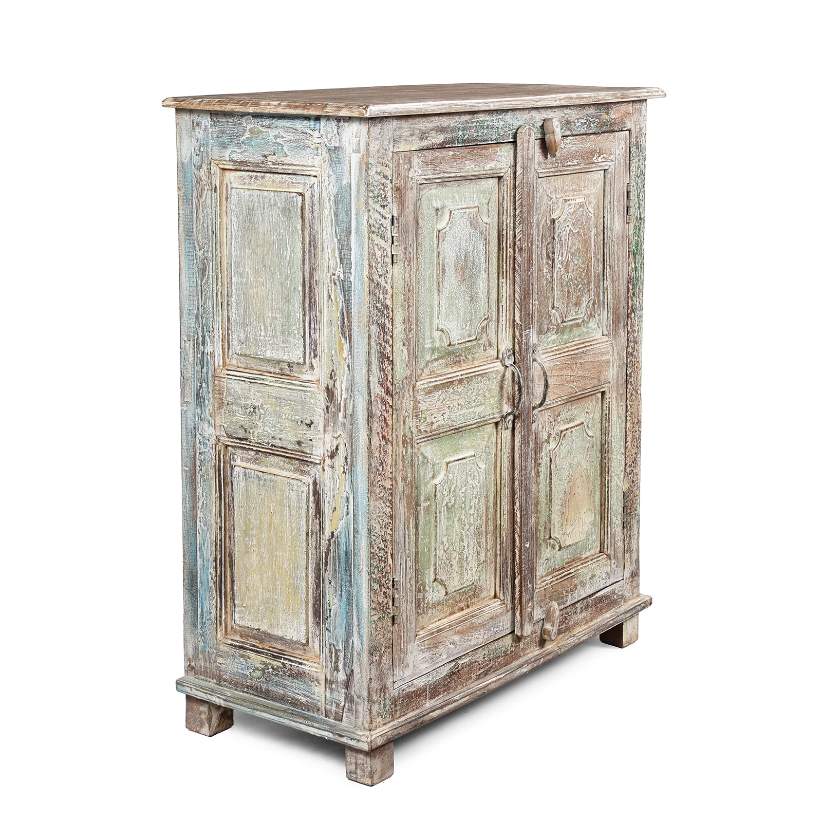 Painted Cabinet Made From Reclaimed Teak - Image 4