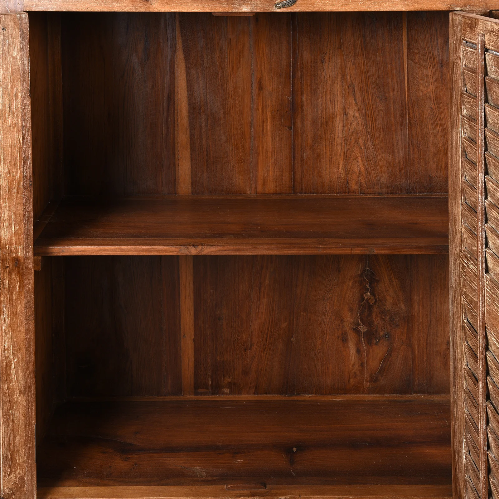 Reclaimed Teak 4 Door Louvre Sideboard - Image 8