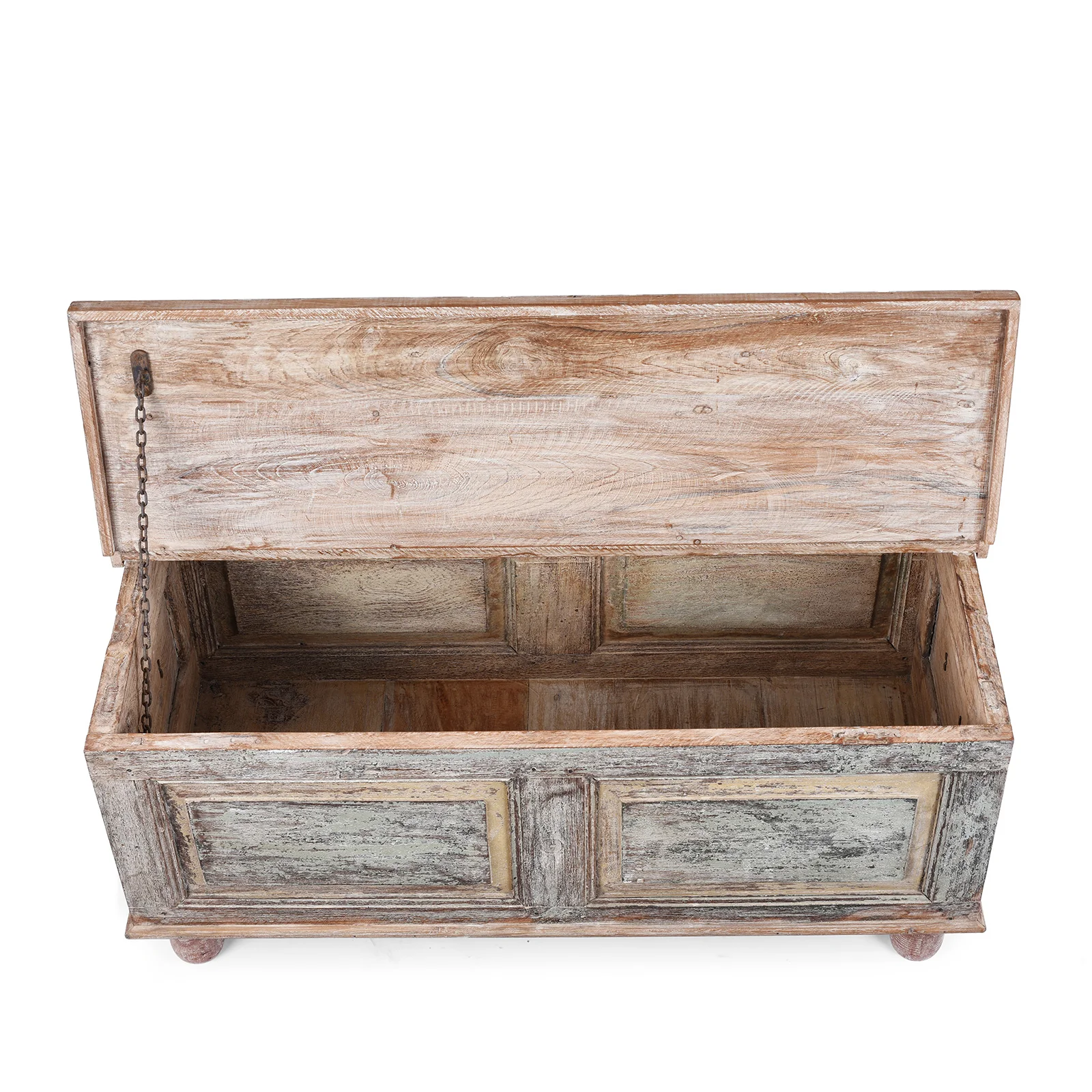 Reclaimed Teak Blanket Chest With Painted Finish - Image 3