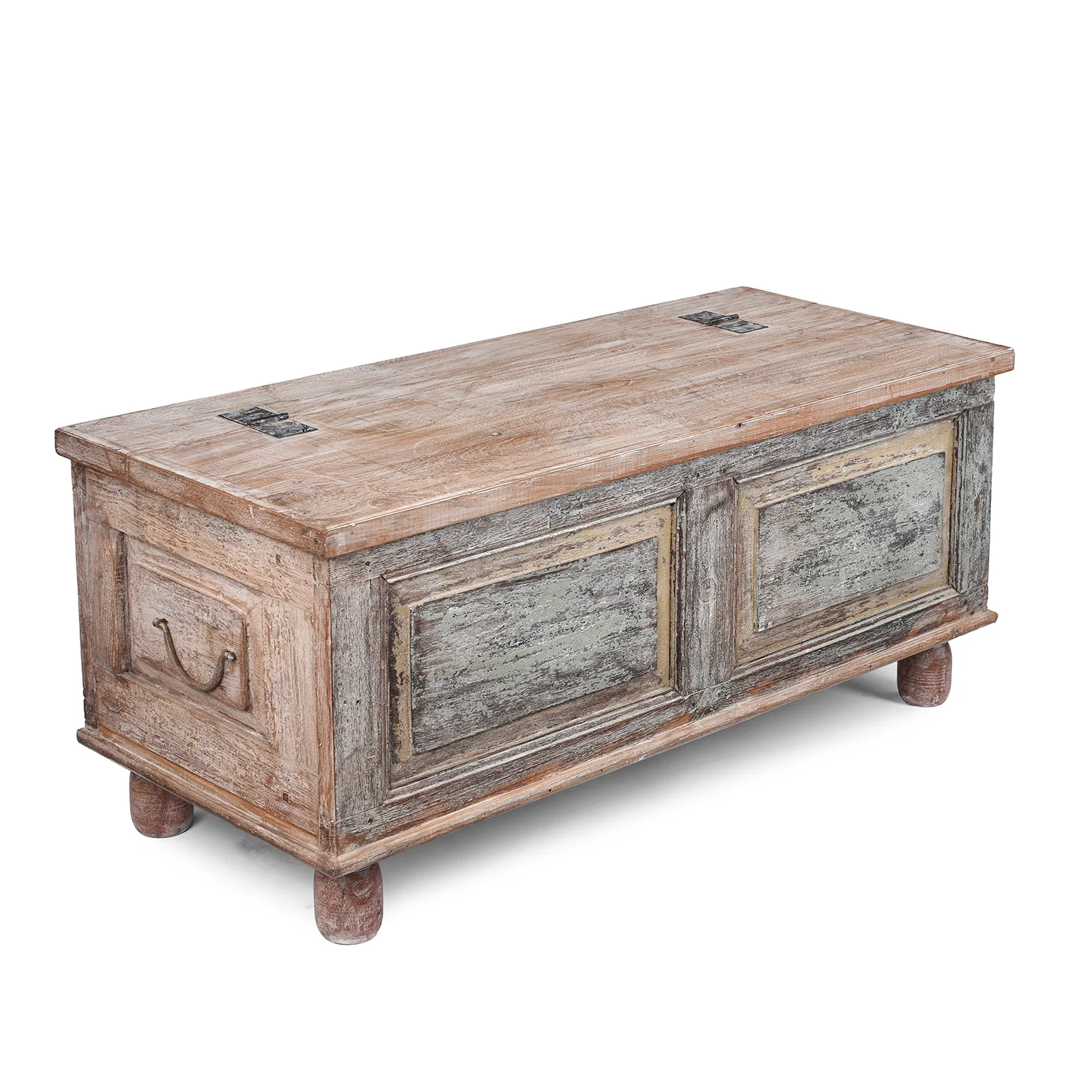Reclaimed Teak Blanket Chest With Painted Finish - Image 4