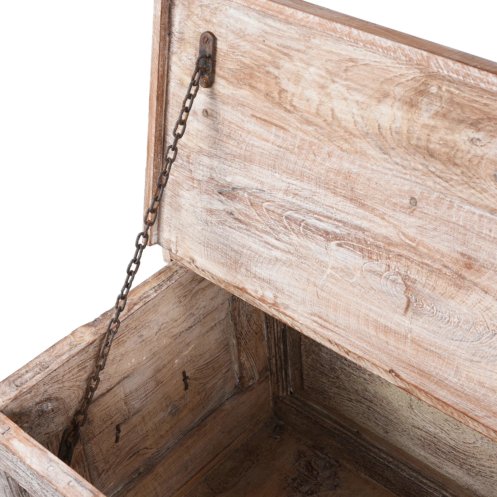 Reclaimed Teak Blanket Chest With Painted Finish - Image 5