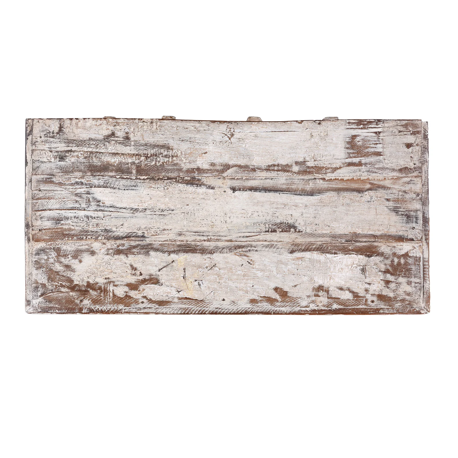 Reclaimed Teak Chest Of Drawers With Old Paint - Image 6