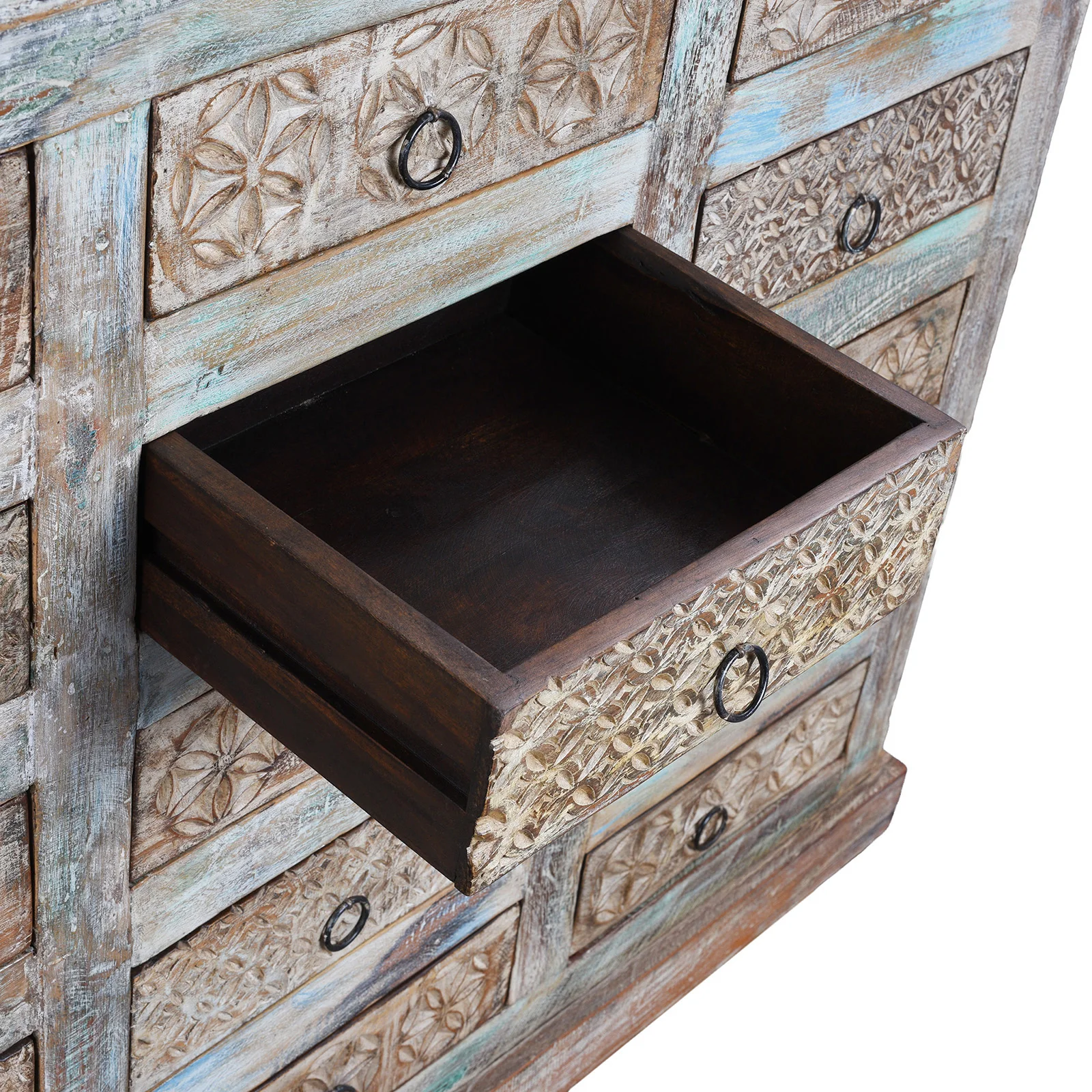 Reclaimed Teak Chest Of Drawers - Image 4
