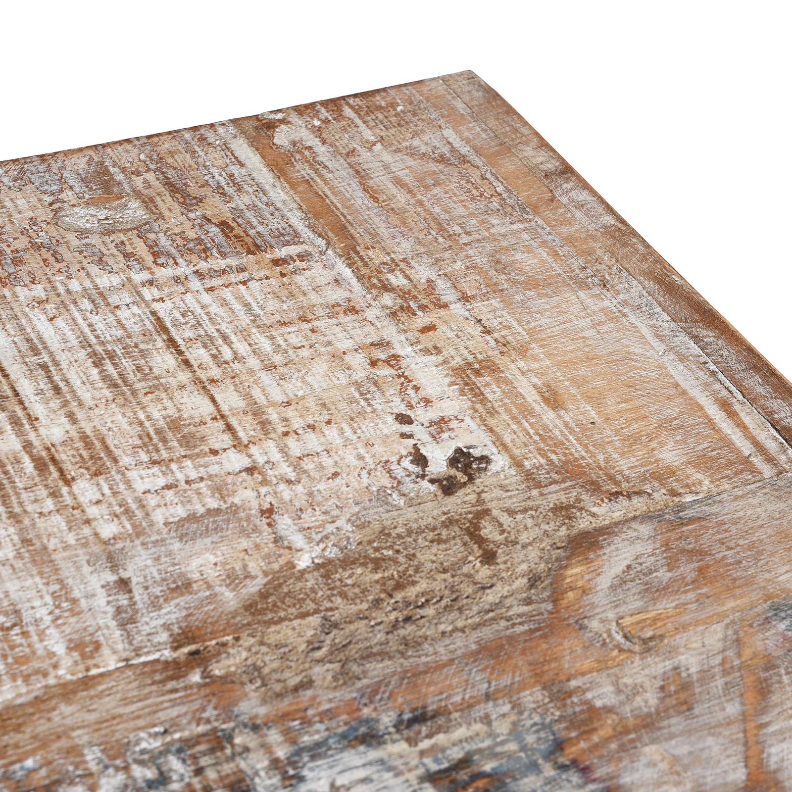 Reclaimed Teak Chest Of Drawers With Old Paint - Image 8
