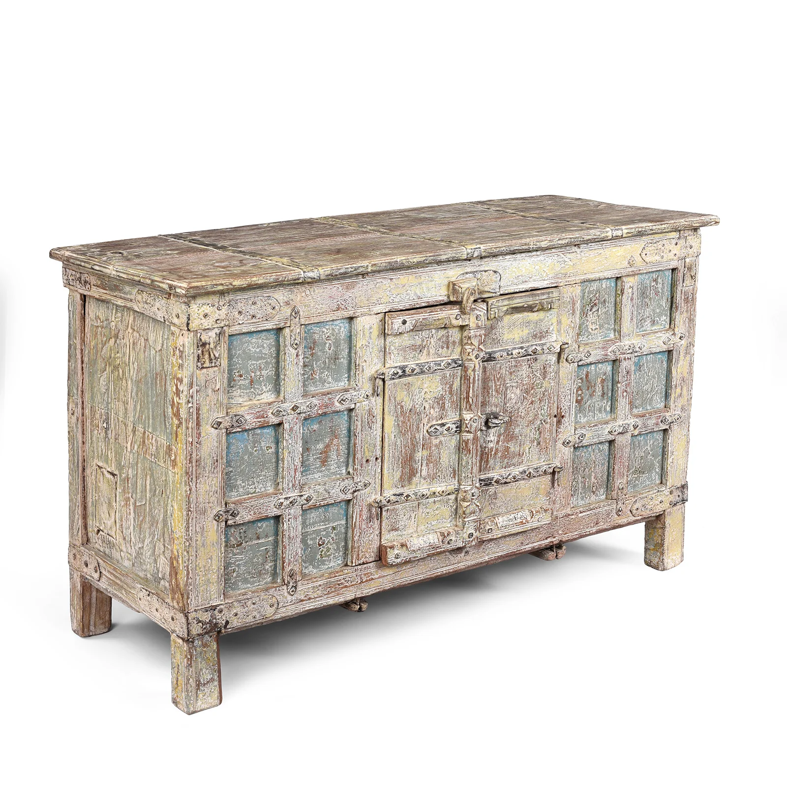Reclaimed Teak Coffer With Painted Finish - Image 5