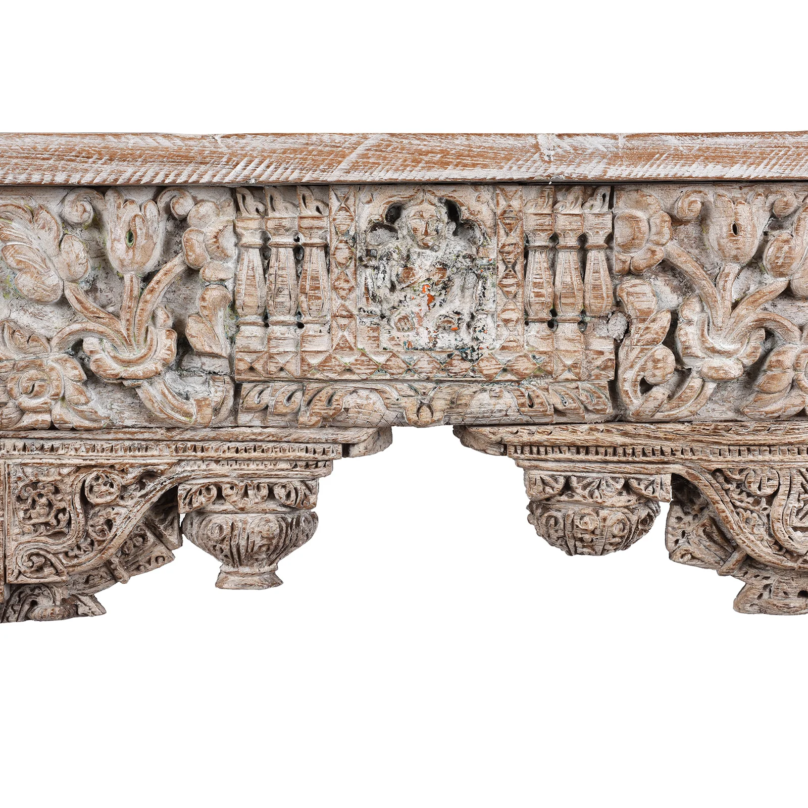 Reclaimed Teak Console Table With Painted Finish - Image 4