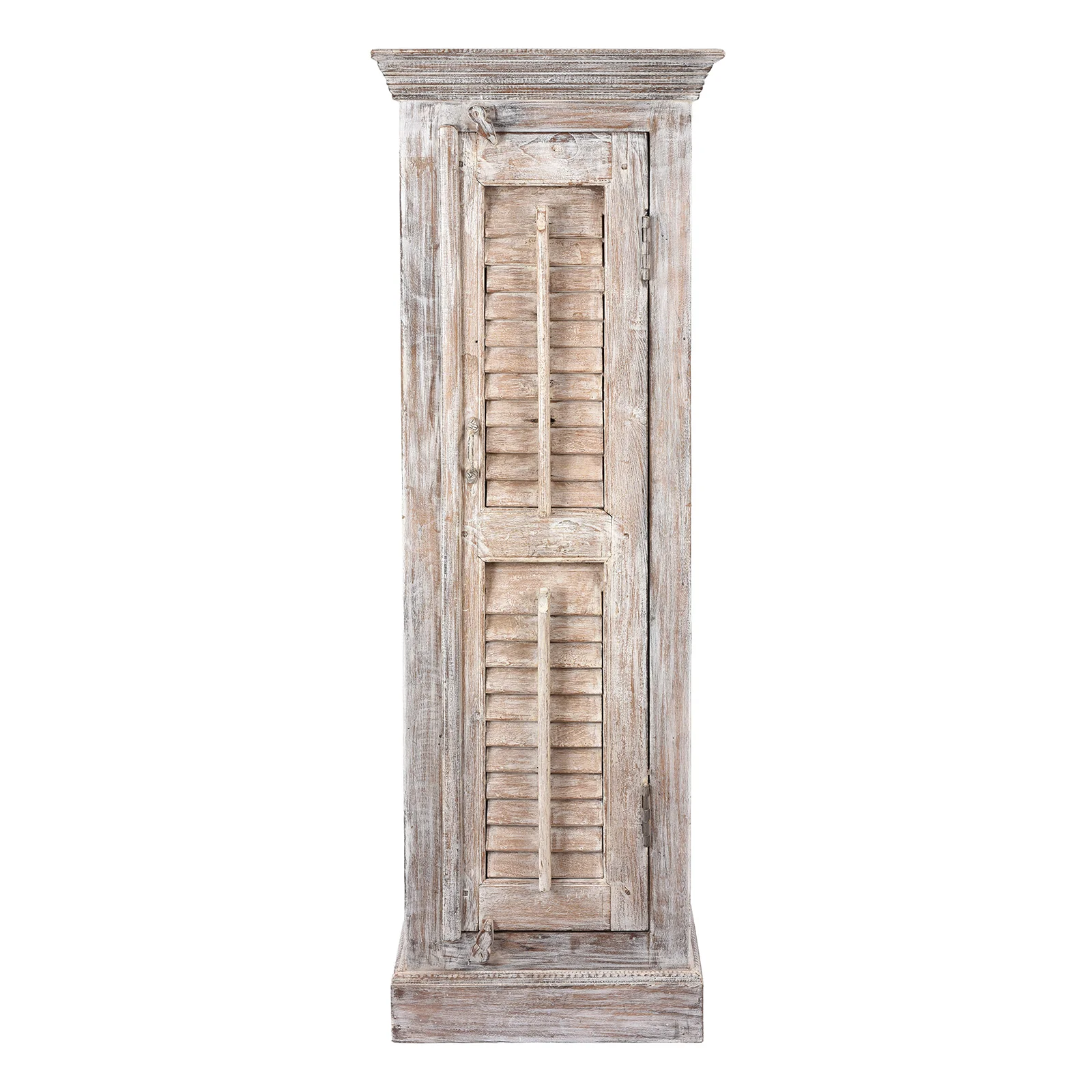 White Painted Louvre Cabinet