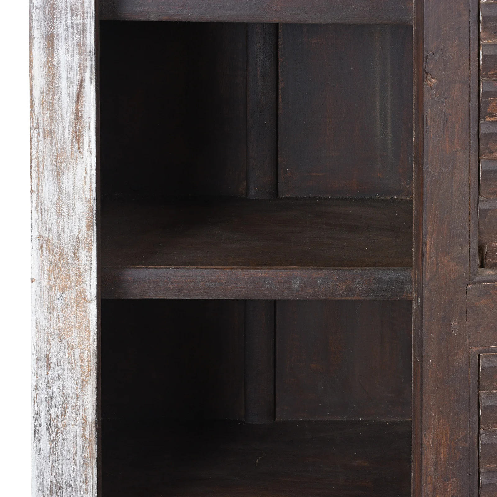 White Painted Louvre Cabinet - Image 6