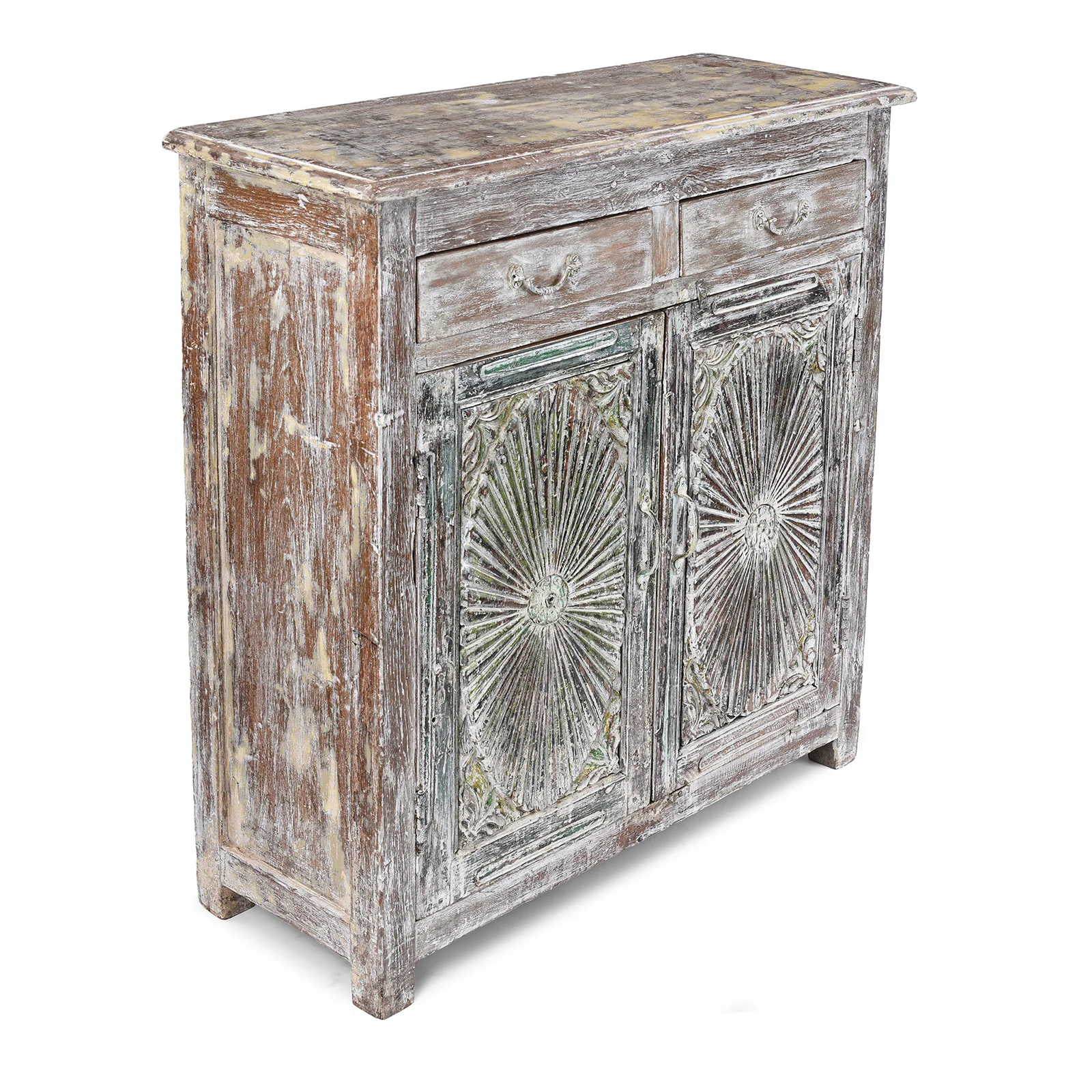 Reclaimed Teak Side Cabinet With Painted Finish - Image 3