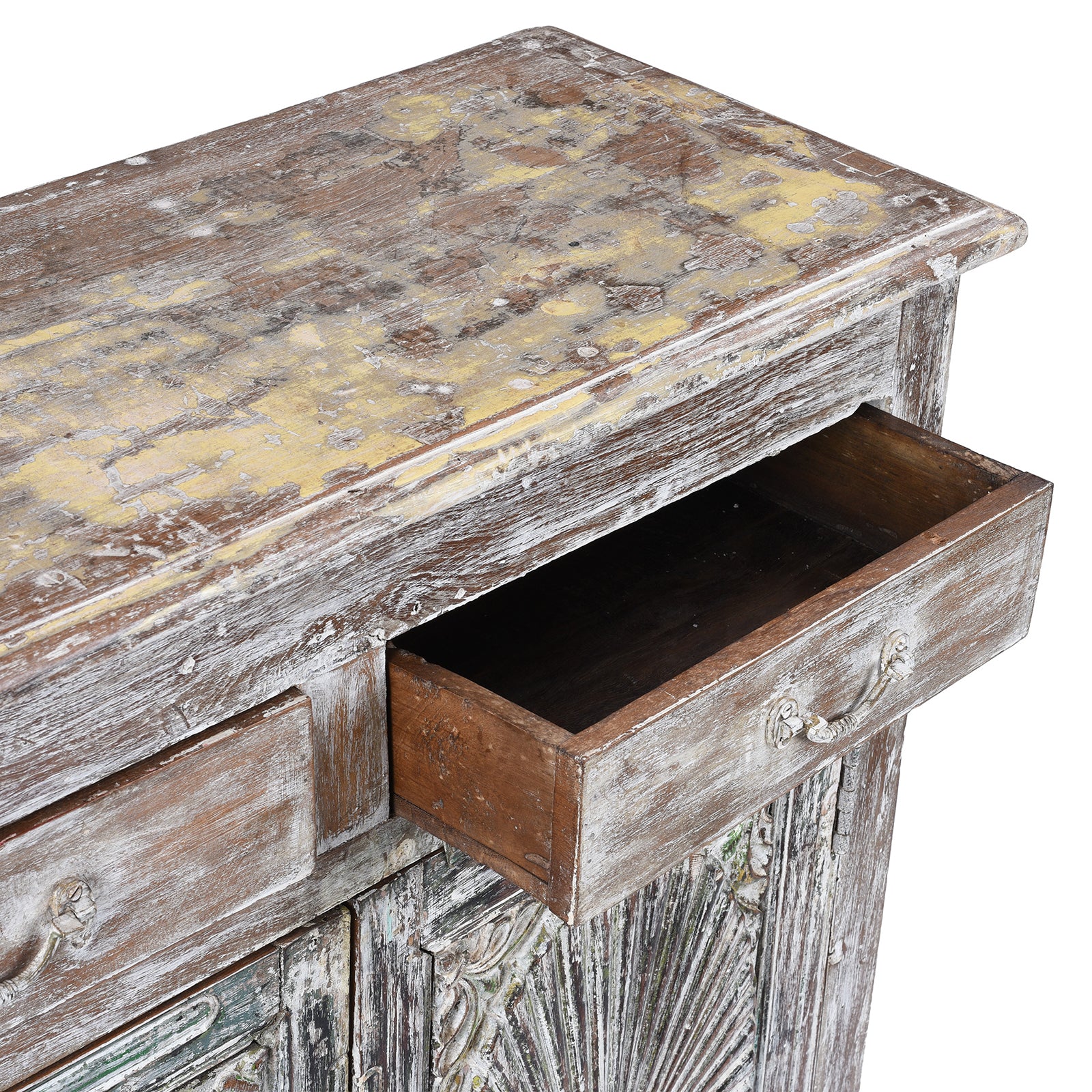 Reclaimed Teak Side Cabinet With Painted Finish - Image 6