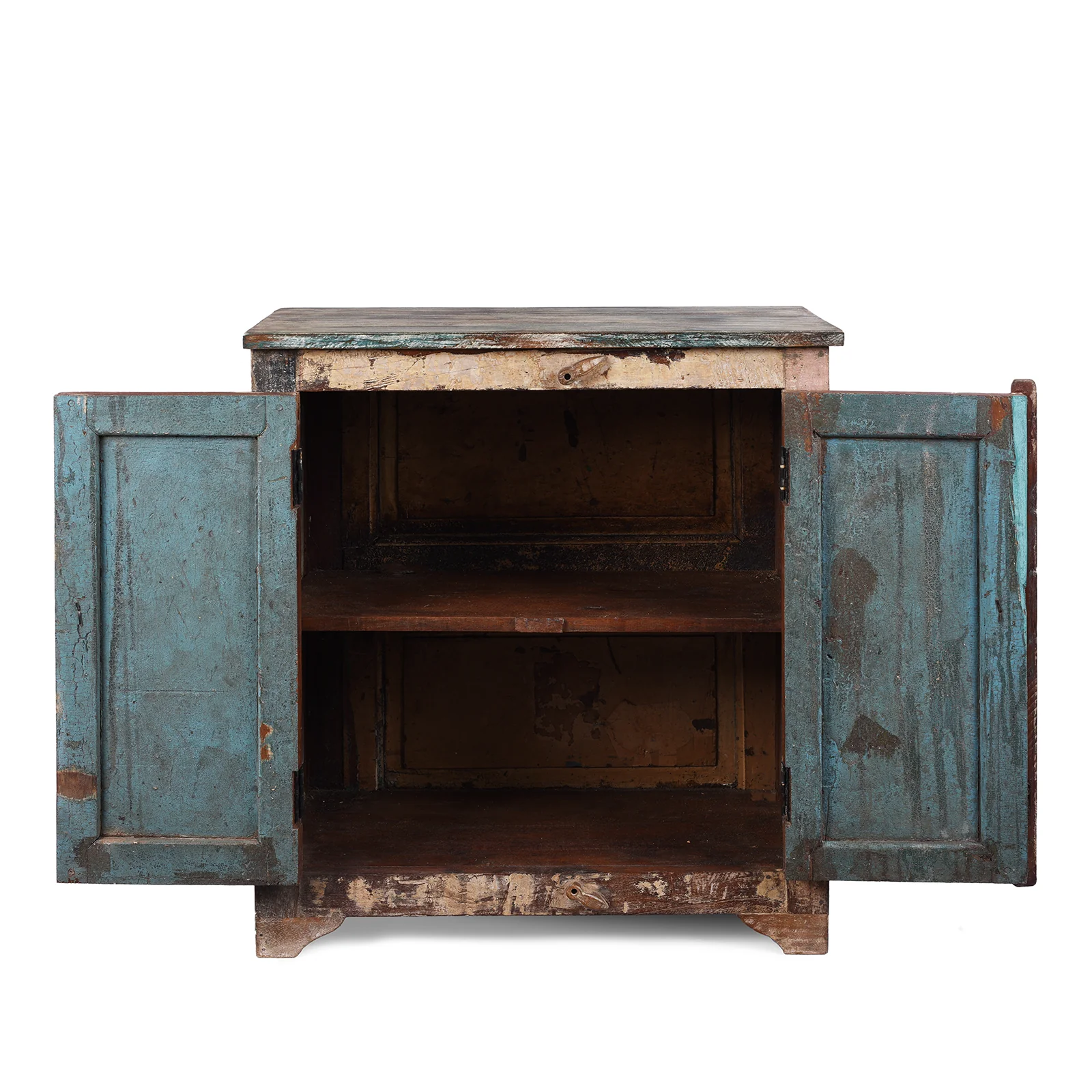Reclaimed Teak Side Cabinet With Painted Finish - Image 3