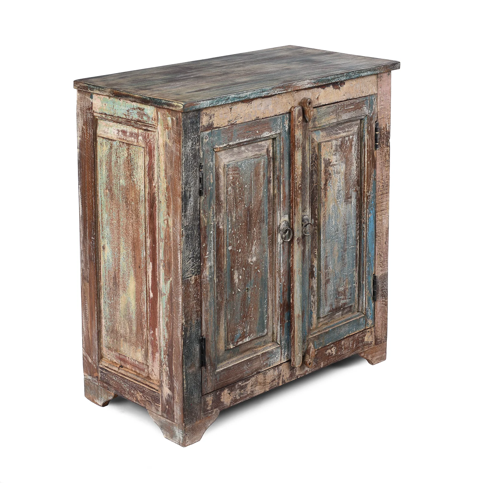 Reclaimed Teak Side Cabinet With Painted Finish - Image 4