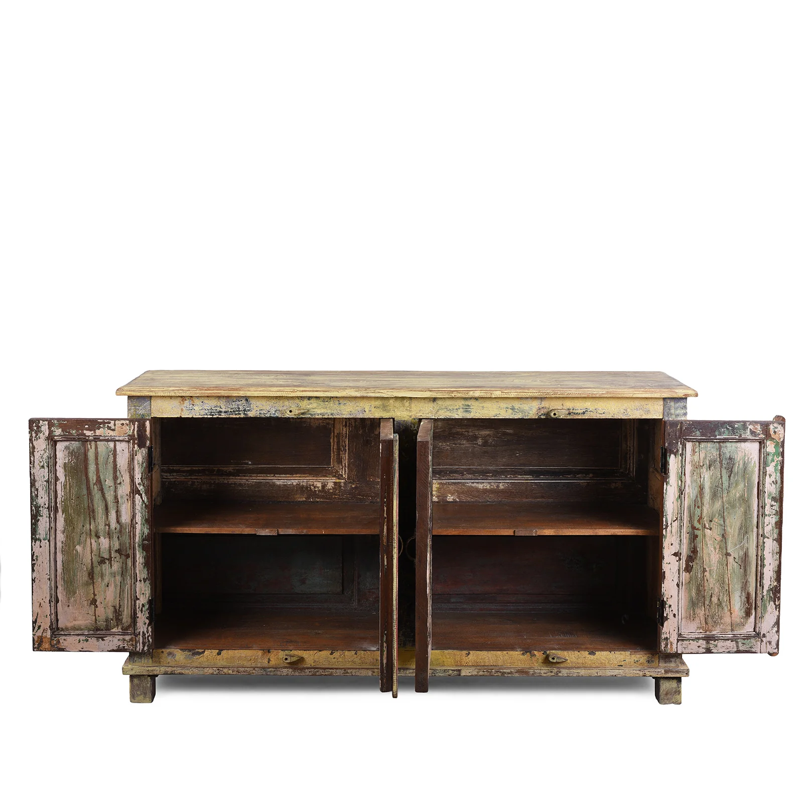 Reclaimed Teak Indian Sideboard With Painted Finish - Image 3