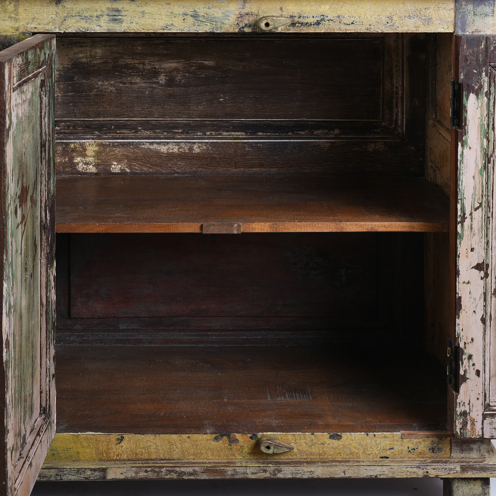 Reclaimed Teak Indian Sideboard With Painted Finish - Image 4