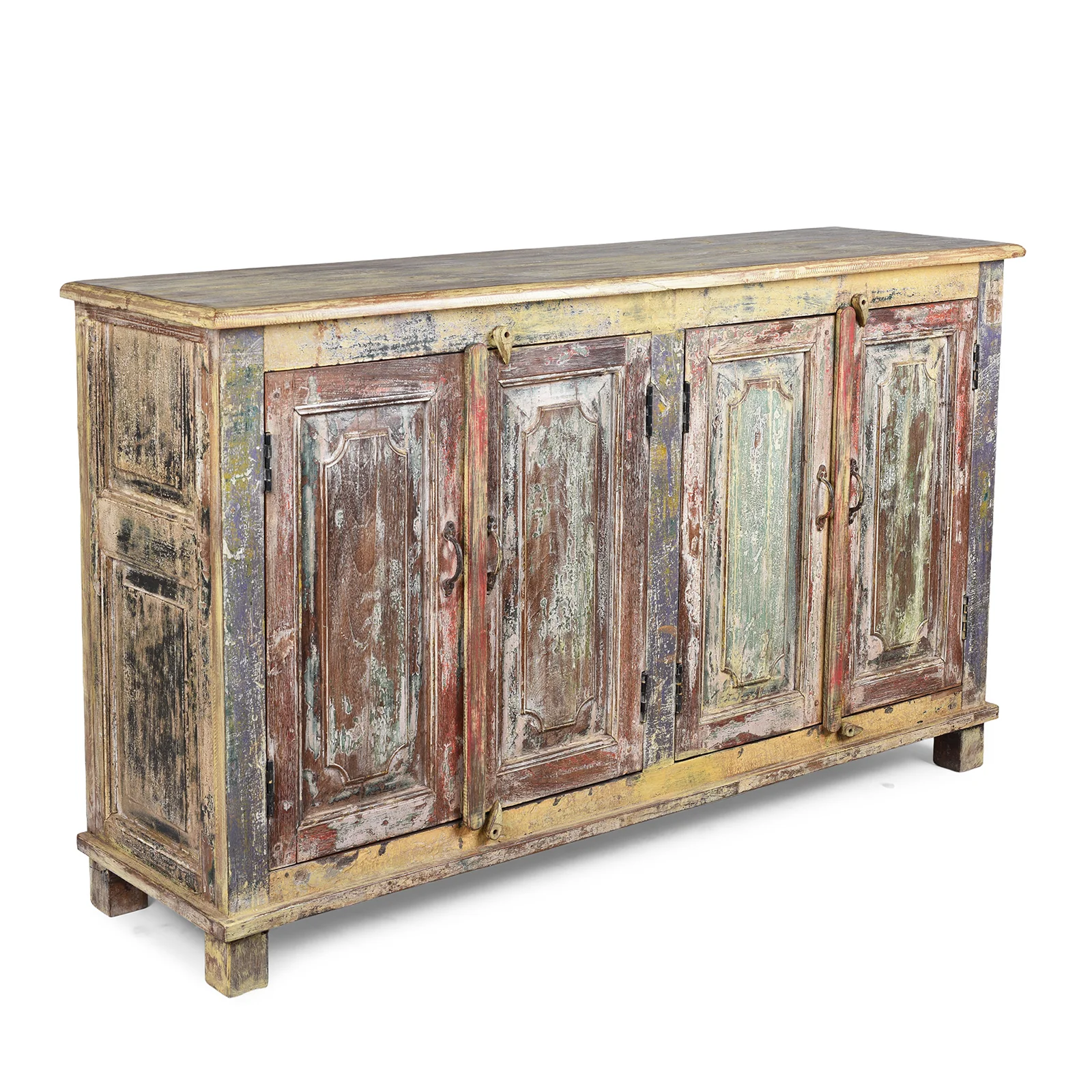 Reclaimed Teak Indian Sideboard With Painted Finish - Image 6