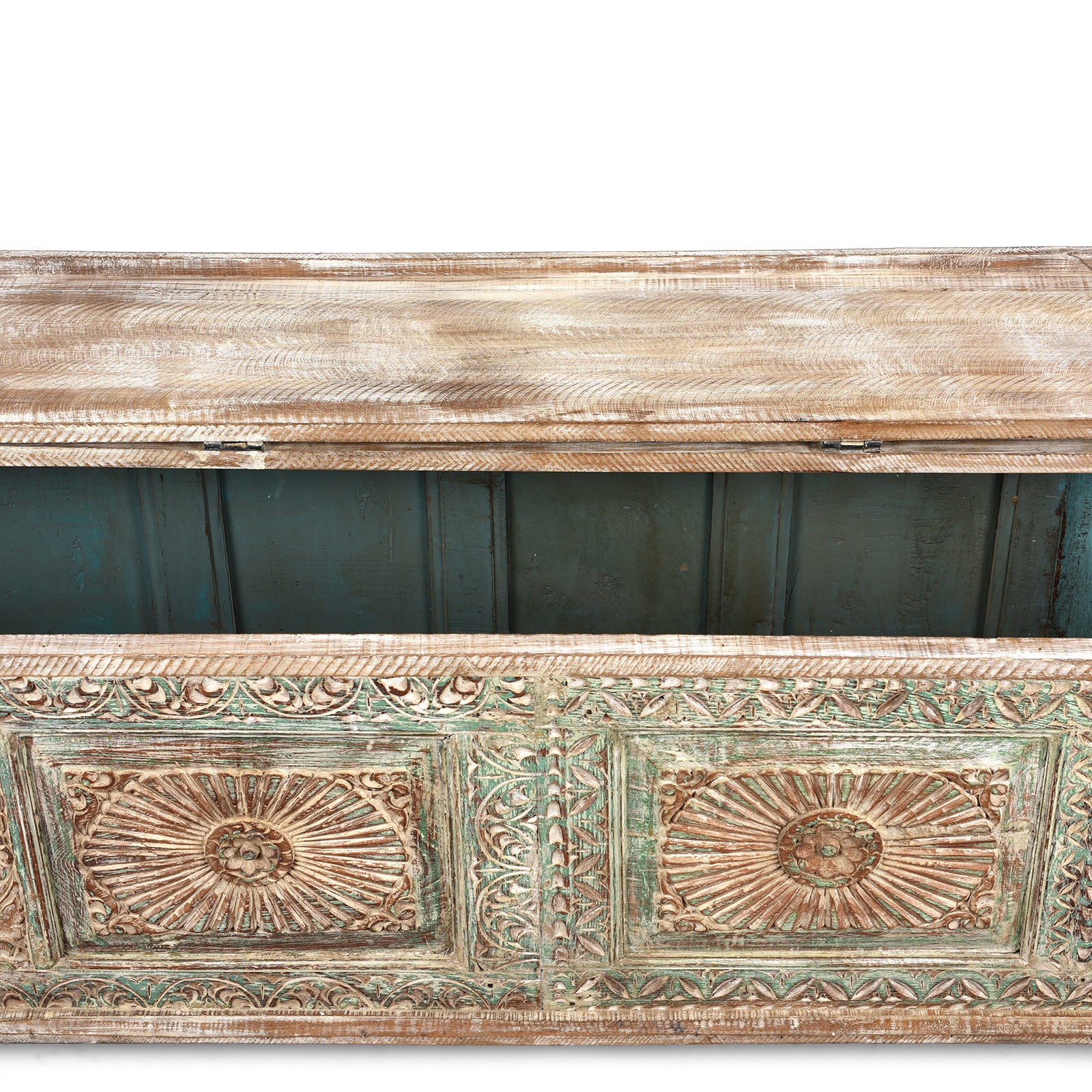 Reclaimed Teak Sunburst Blanket Chest - Image 7