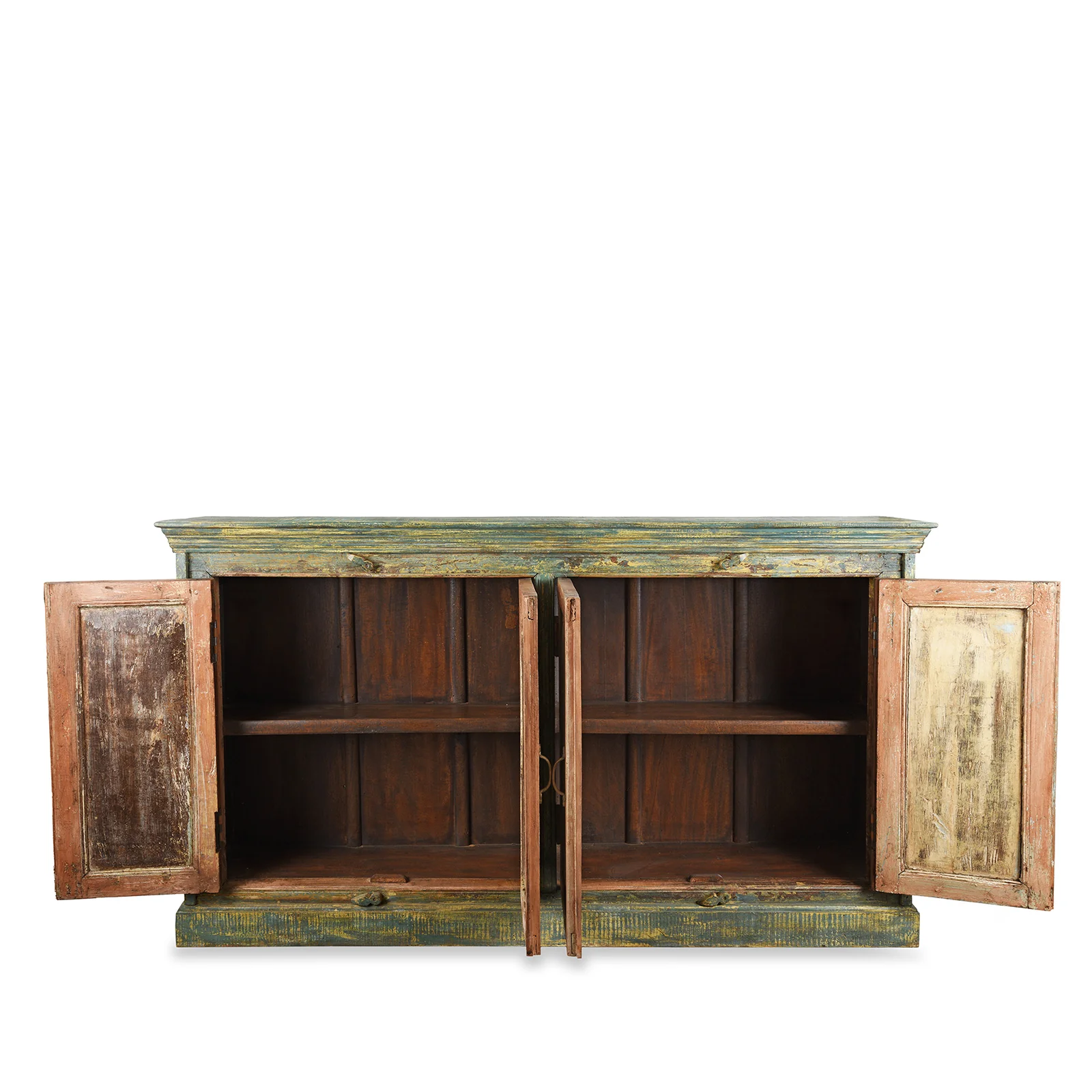Pastel Painted  Sideboard Made From Reclaimed Teak - Image 3