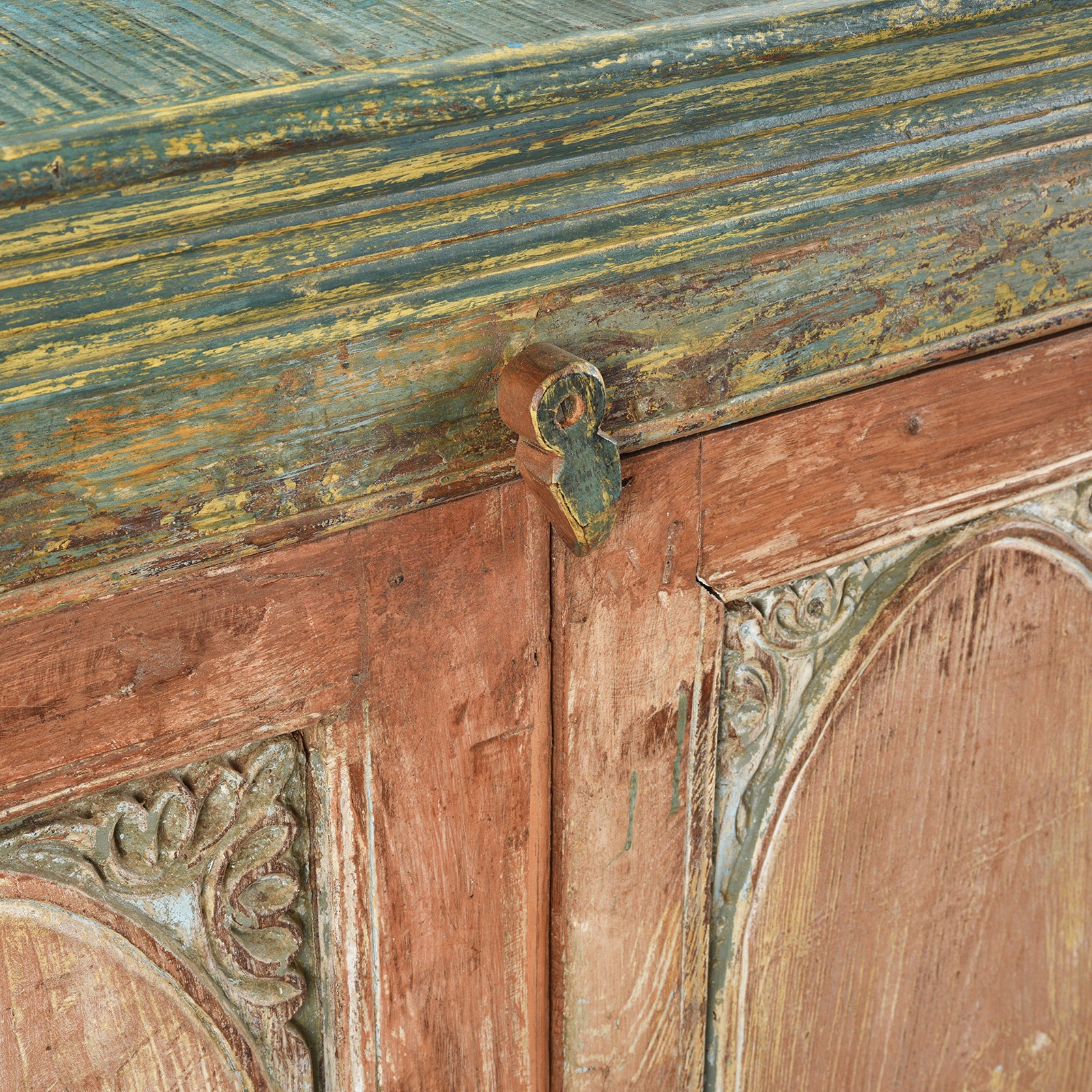 Pastel Painted  Sideboard Made From Reclaimed Teak - Image 7