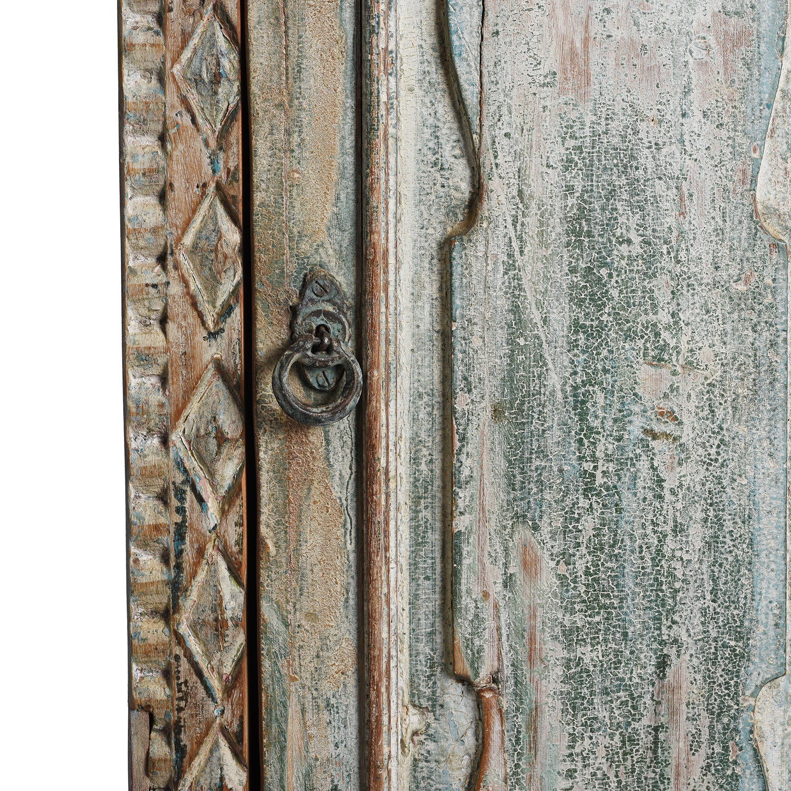 Reclaimed Teak Bedside Cabinet With Painted Finish - Image 5