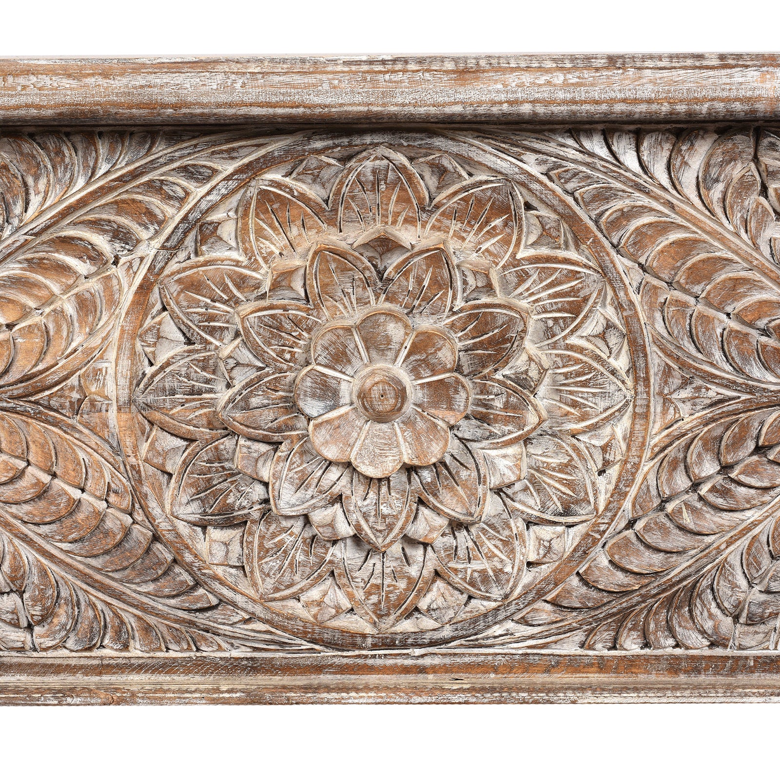 Carved Blanket Chest Made From Reclaimed Teak & Mango Wood - Image 6
