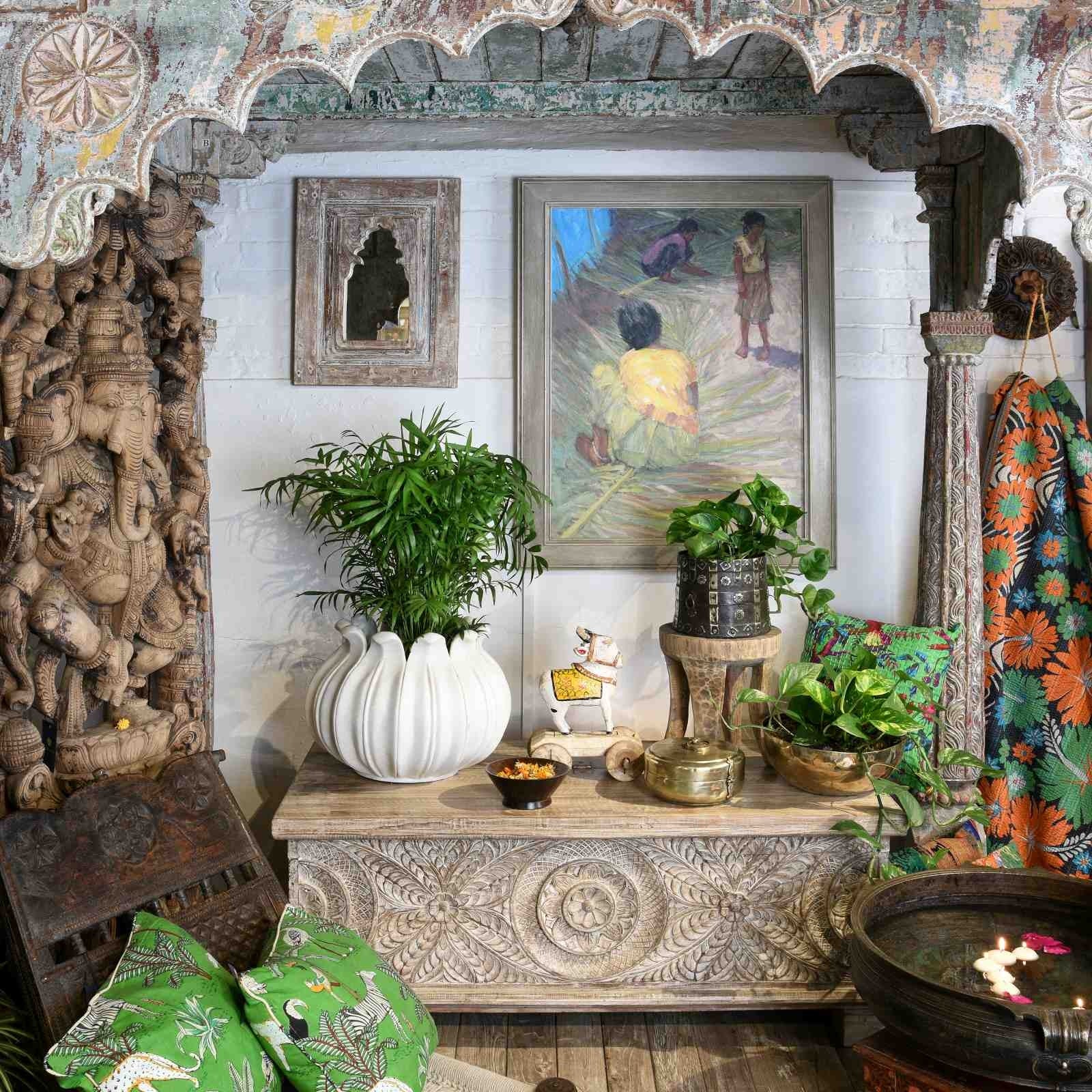 Carved Blanket Chest Made From Reclaimed Teak - Image 2