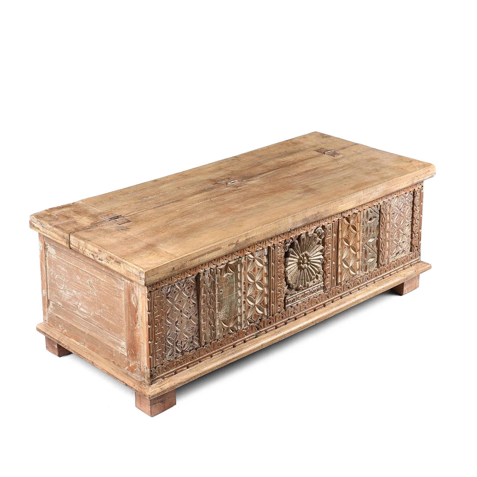 Reclaimed Teakwood Blanket Chest With Painted Finish - Image 3