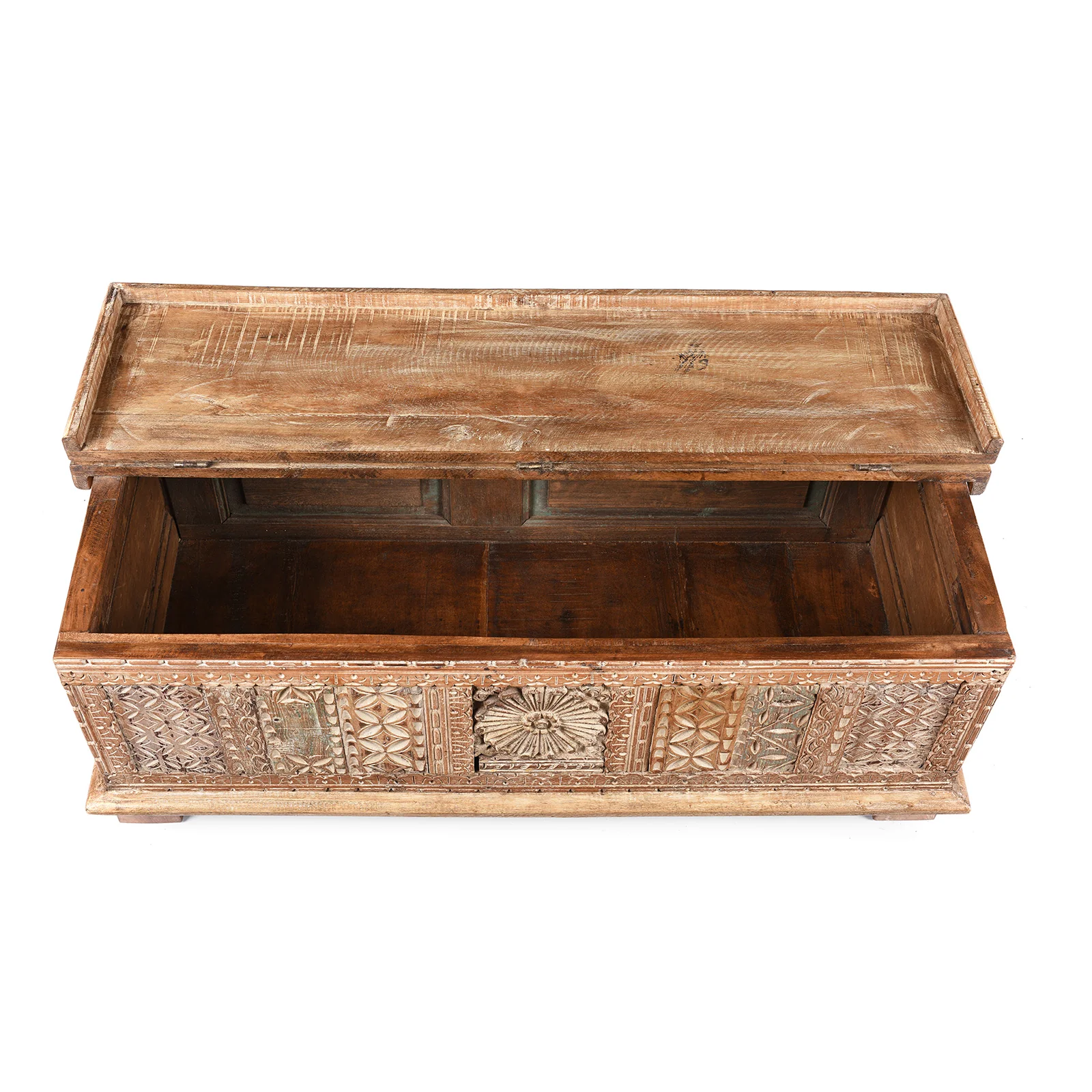 Reclaimed Teakwood Blanket Chest With Painted Finish - Image 4
