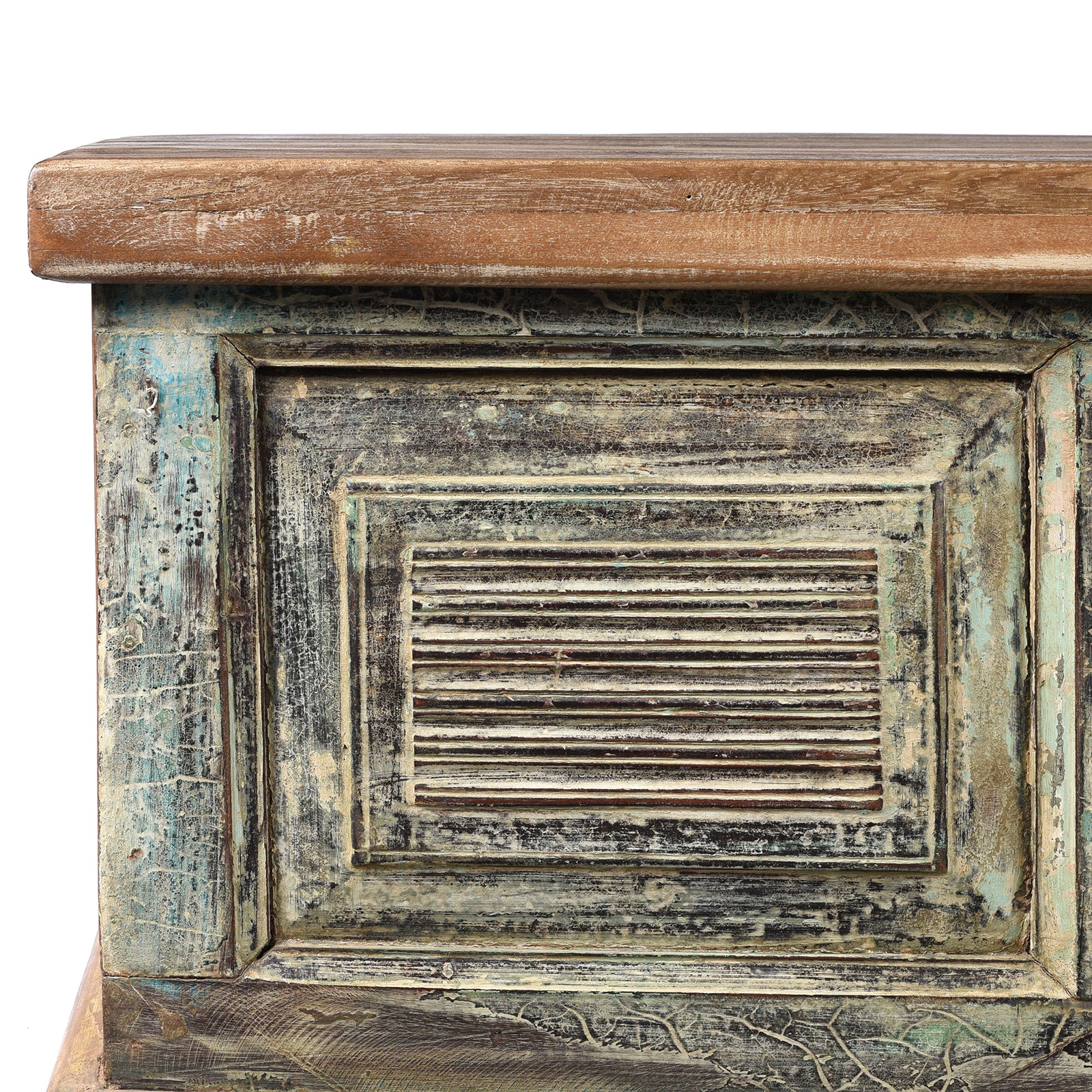 Reclaimed Teakwood Blanket Chest With Painted Finish - Image 2