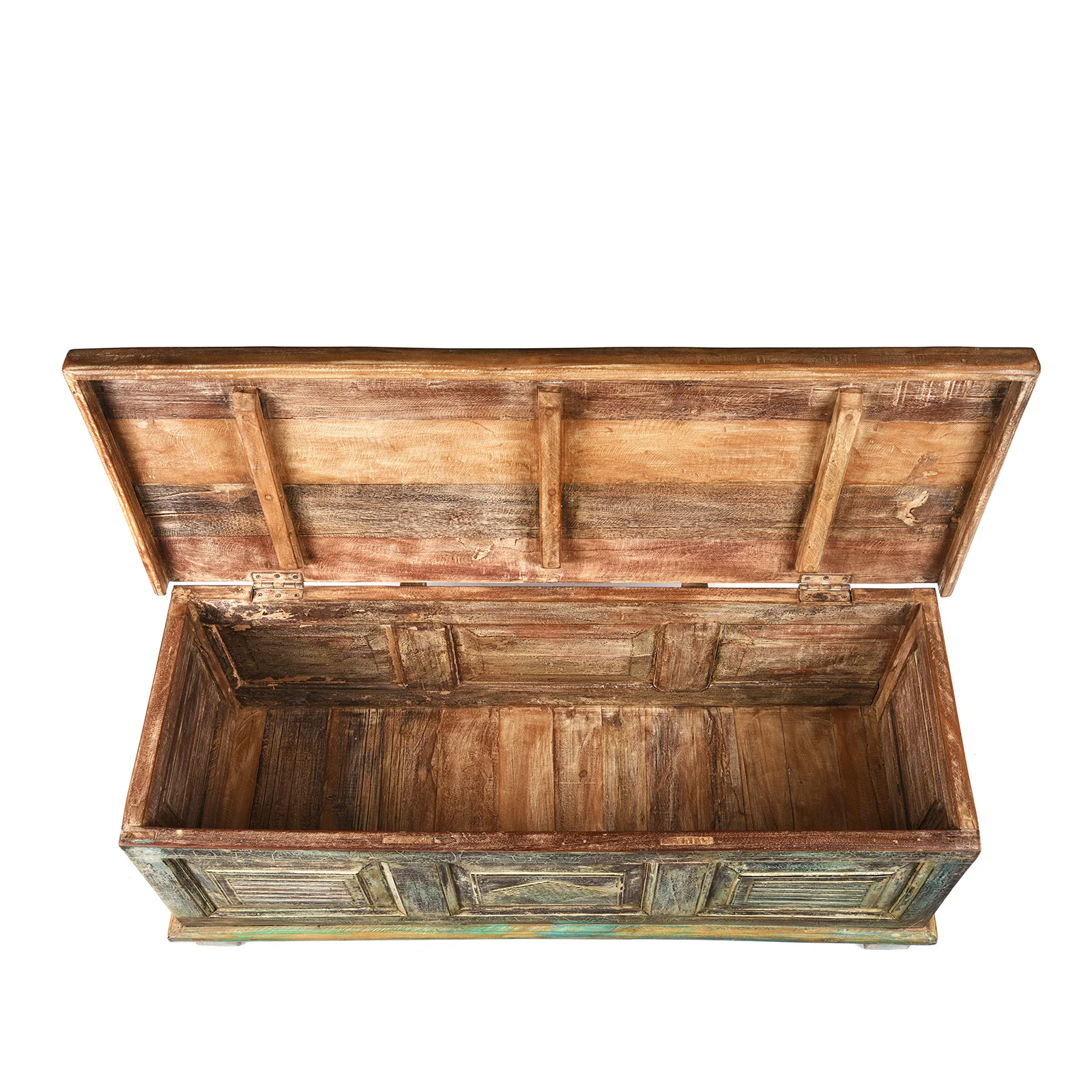Reclaimed Teakwood Blanket Chest With Painted Finish - Image 5