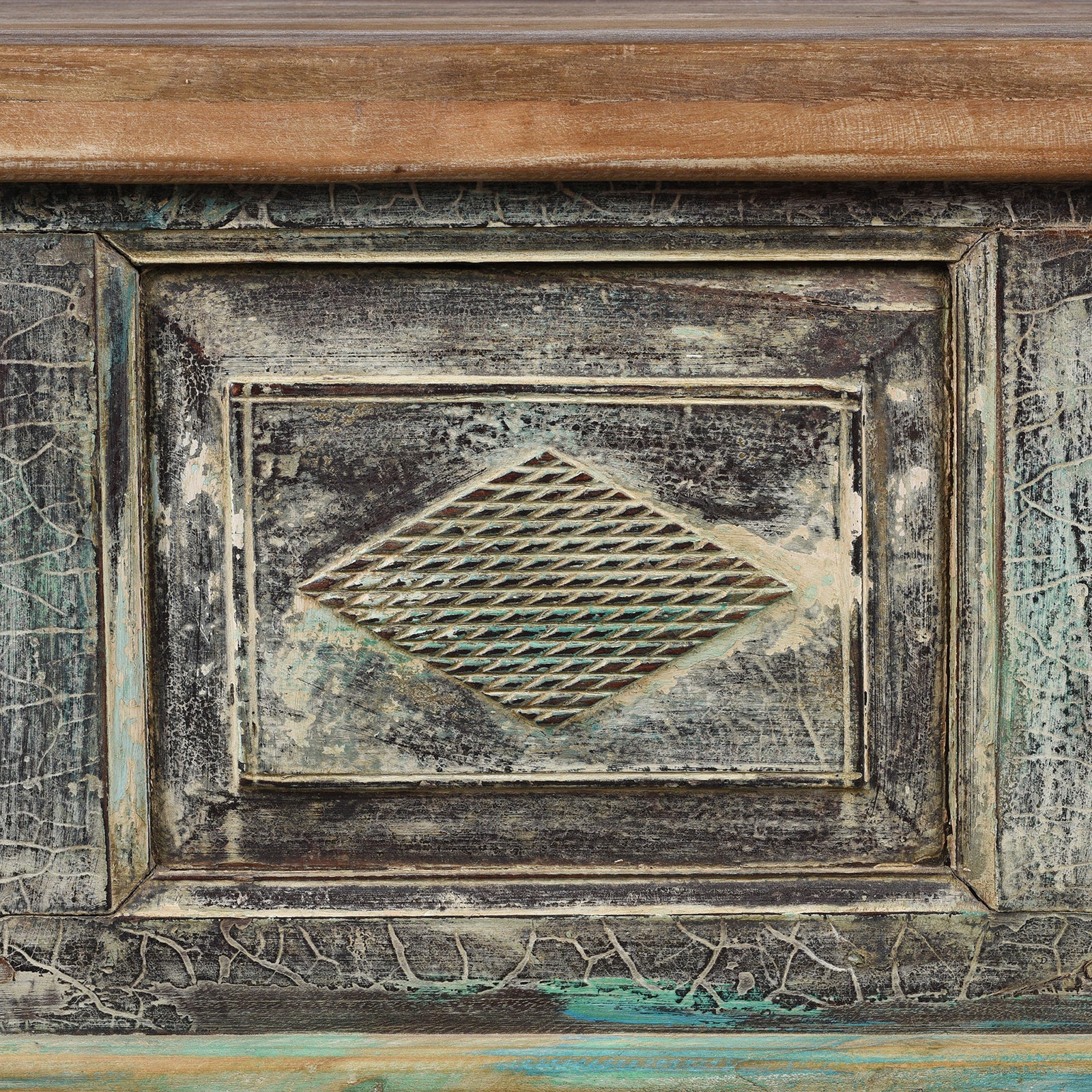 Reclaimed Teakwood Blanket Chest With Painted Finish - Image 7