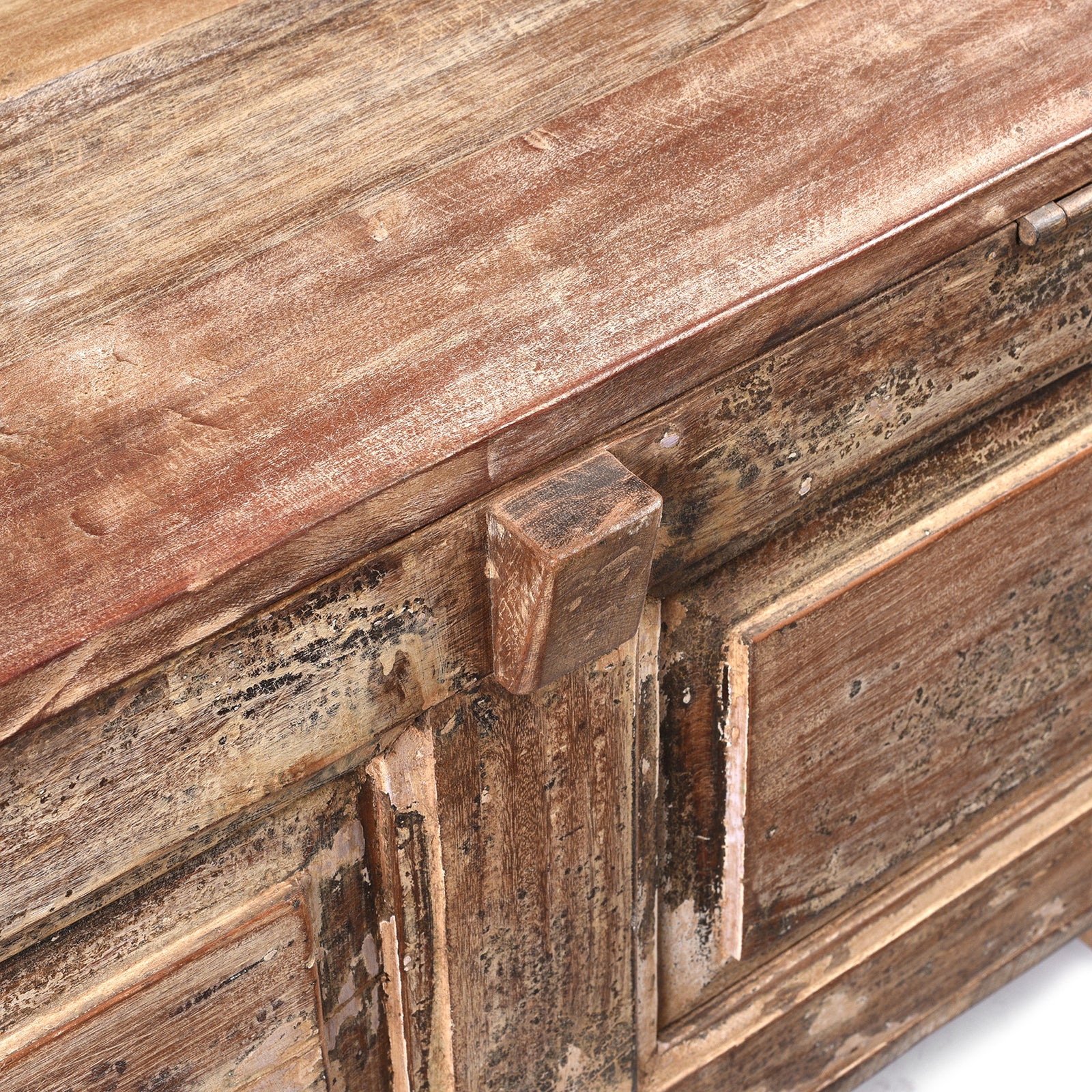 Reclaimed Teakwood Blanket Chest With Painted Finish - Image 8