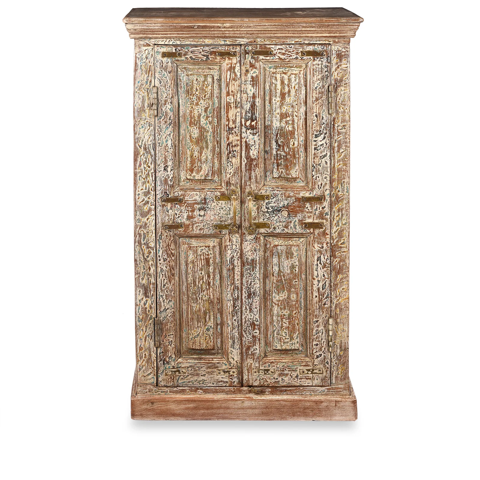 Reclaimed Teakwood Cabinet With Old Paint