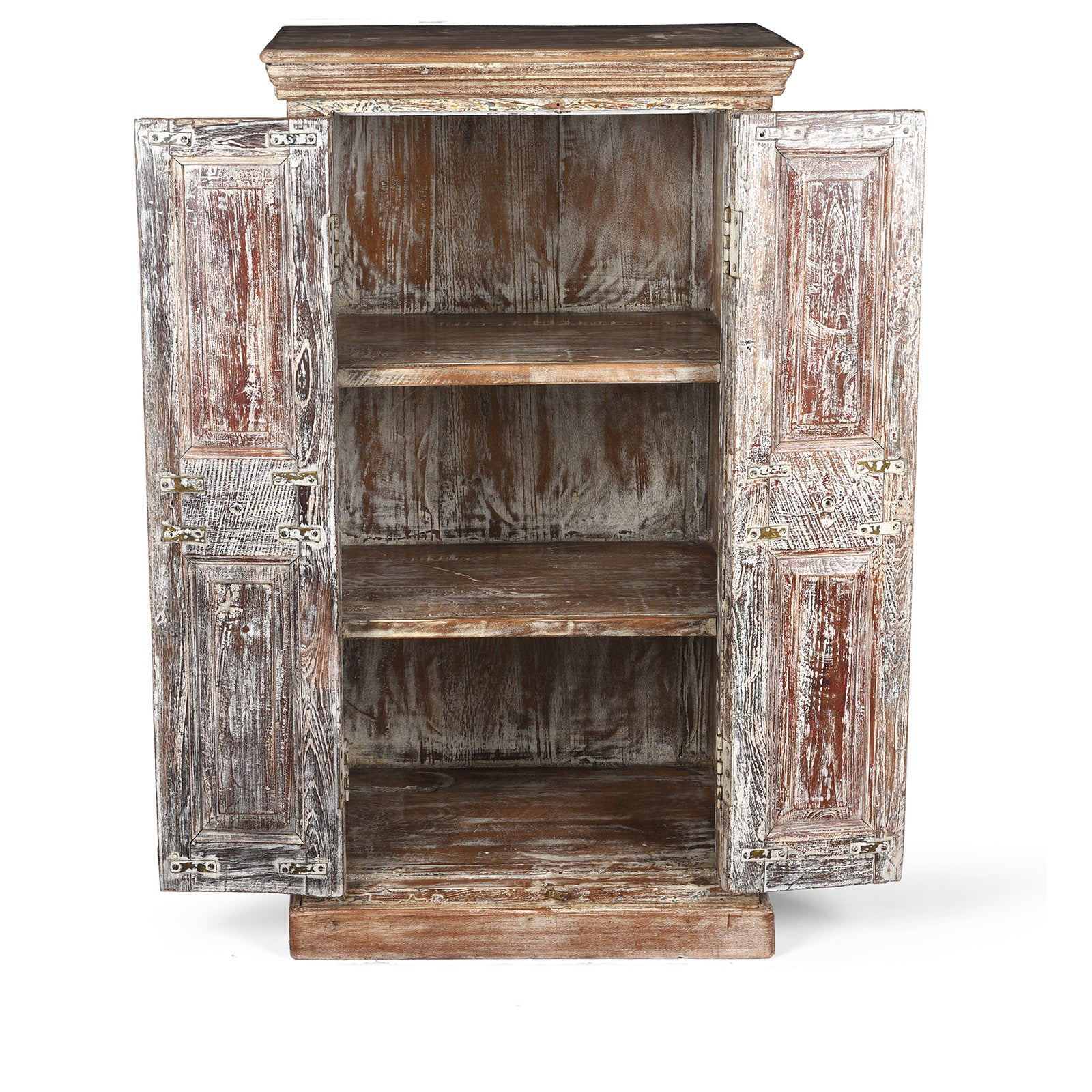 Reclaimed Teakwood Cabinet With Old Paint - Image 3