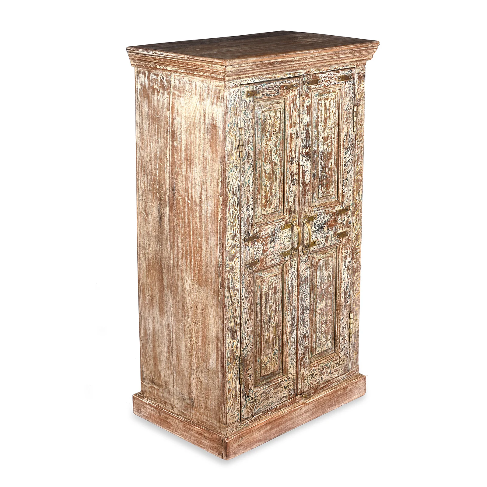 Reclaimed Teakwood Cabinet With Old Paint - Image 4