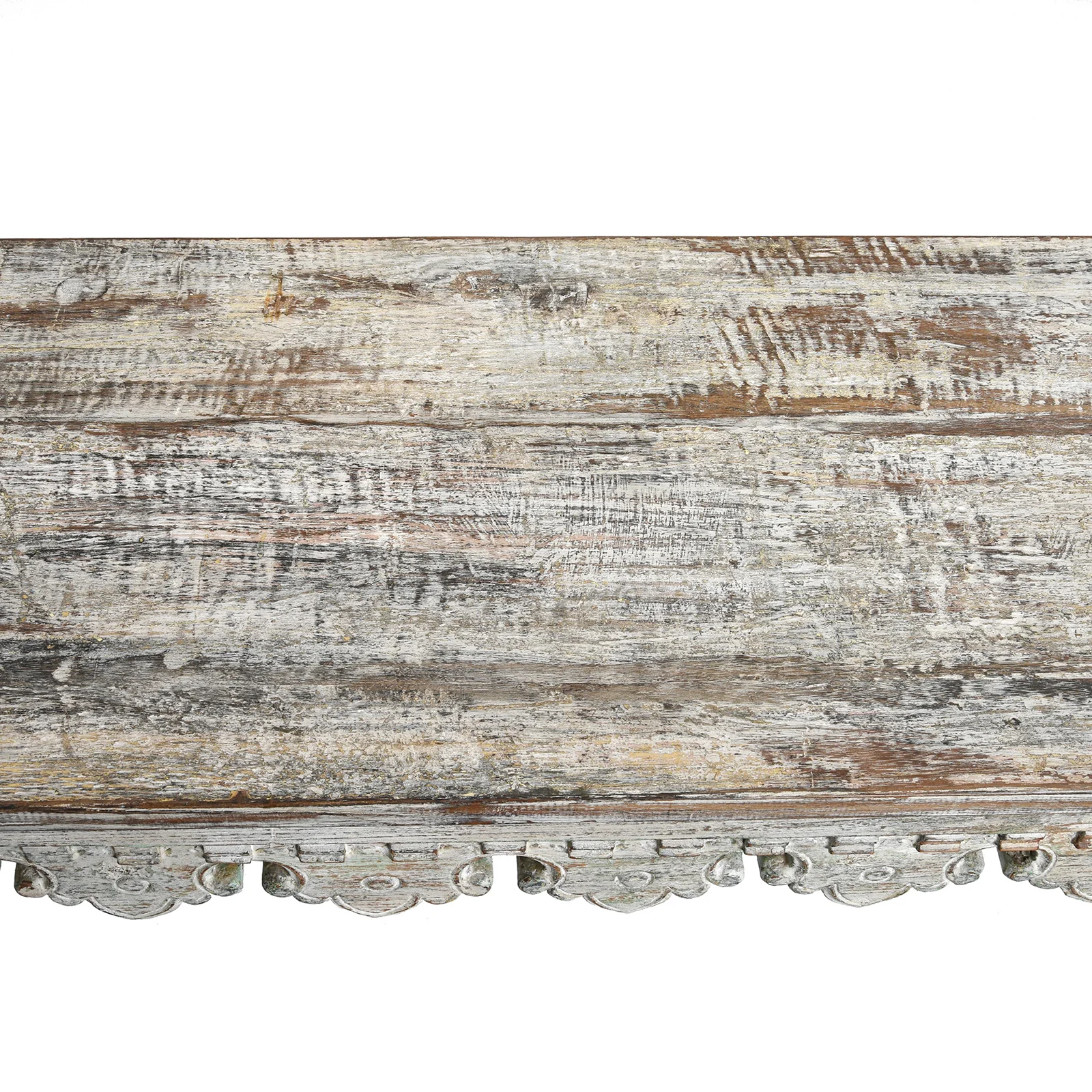 Painted Console Table Made from Reclaimed Teak - Image 7