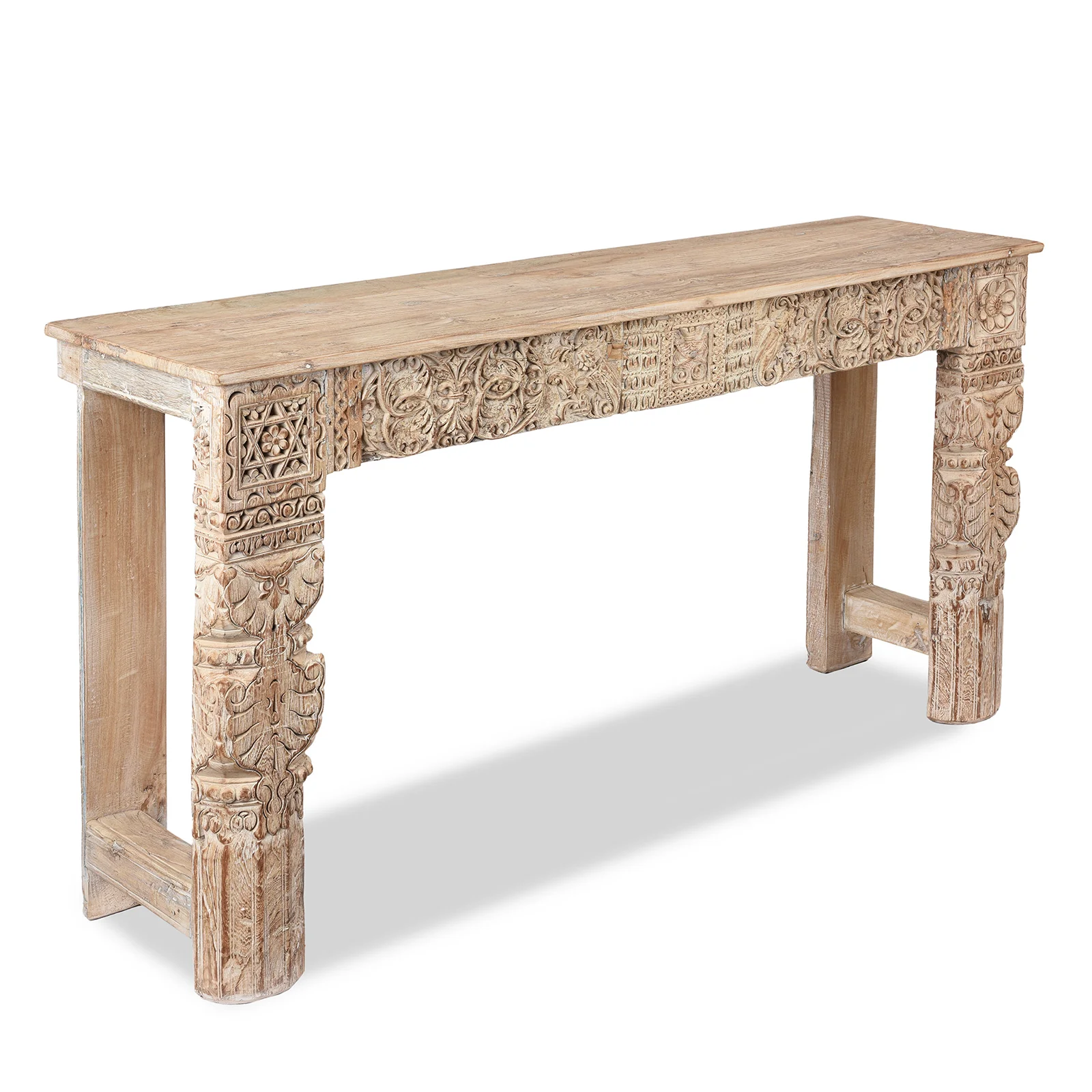Indian Reclaimed Teak Console Table - Image 3