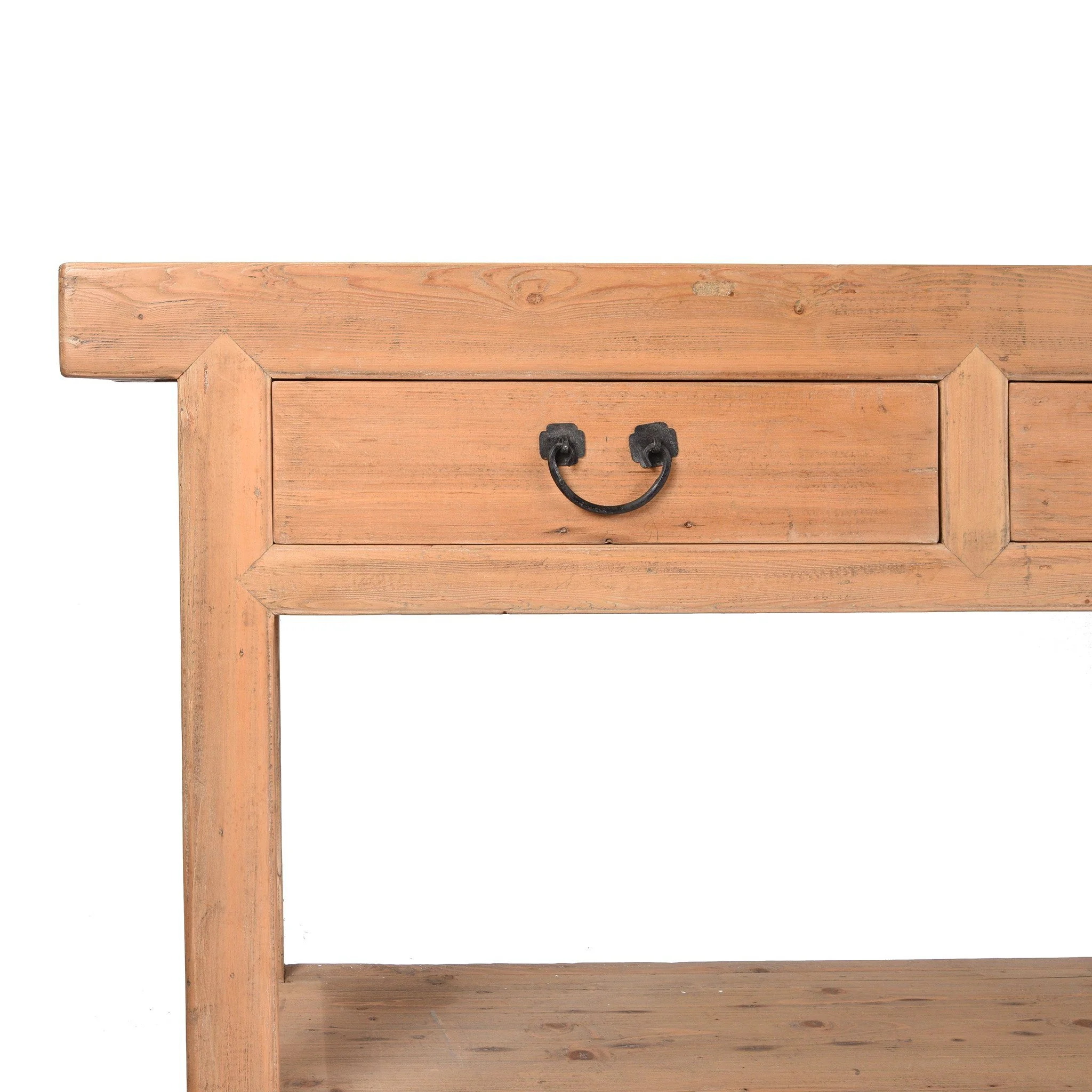 3 Drawer Farmhouse Console Table Made From Reclaimed Wood - Image 2