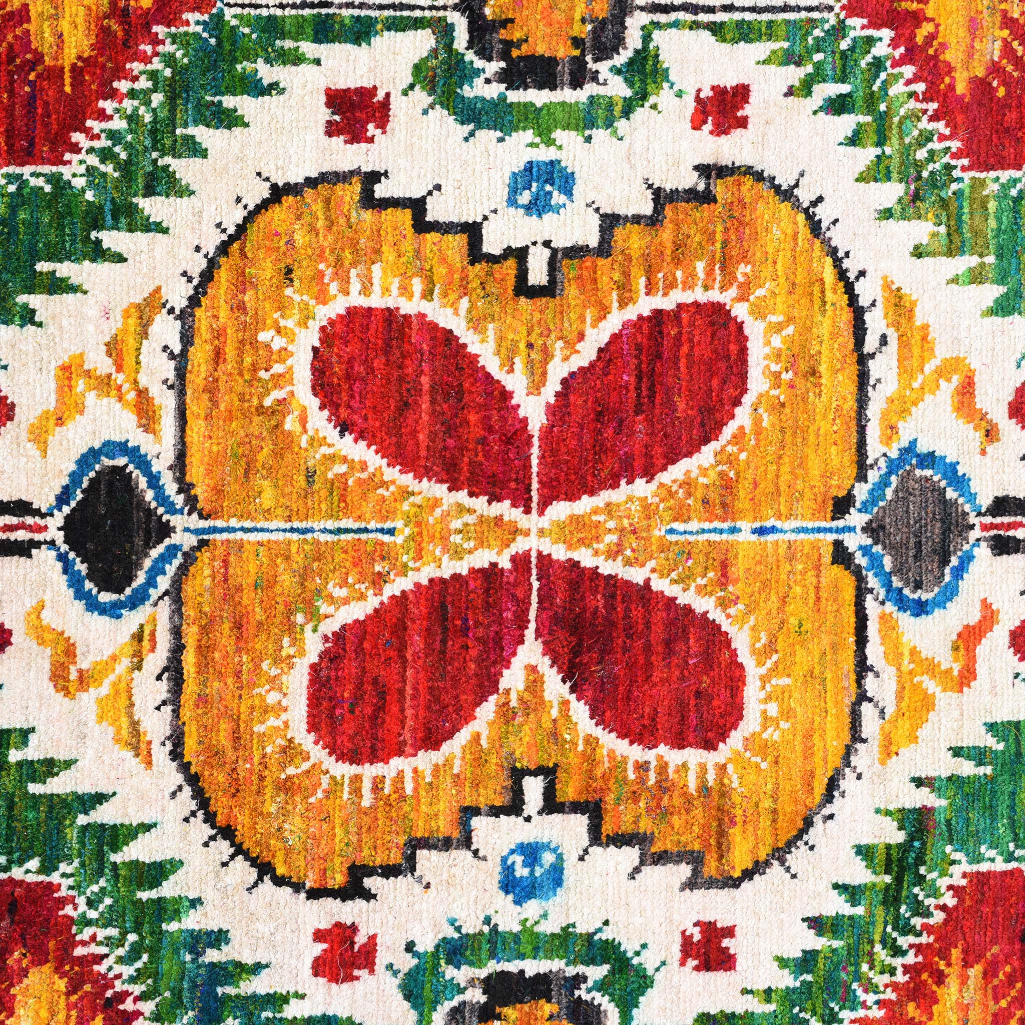 Recycled Silk Sari Rug - Image 4