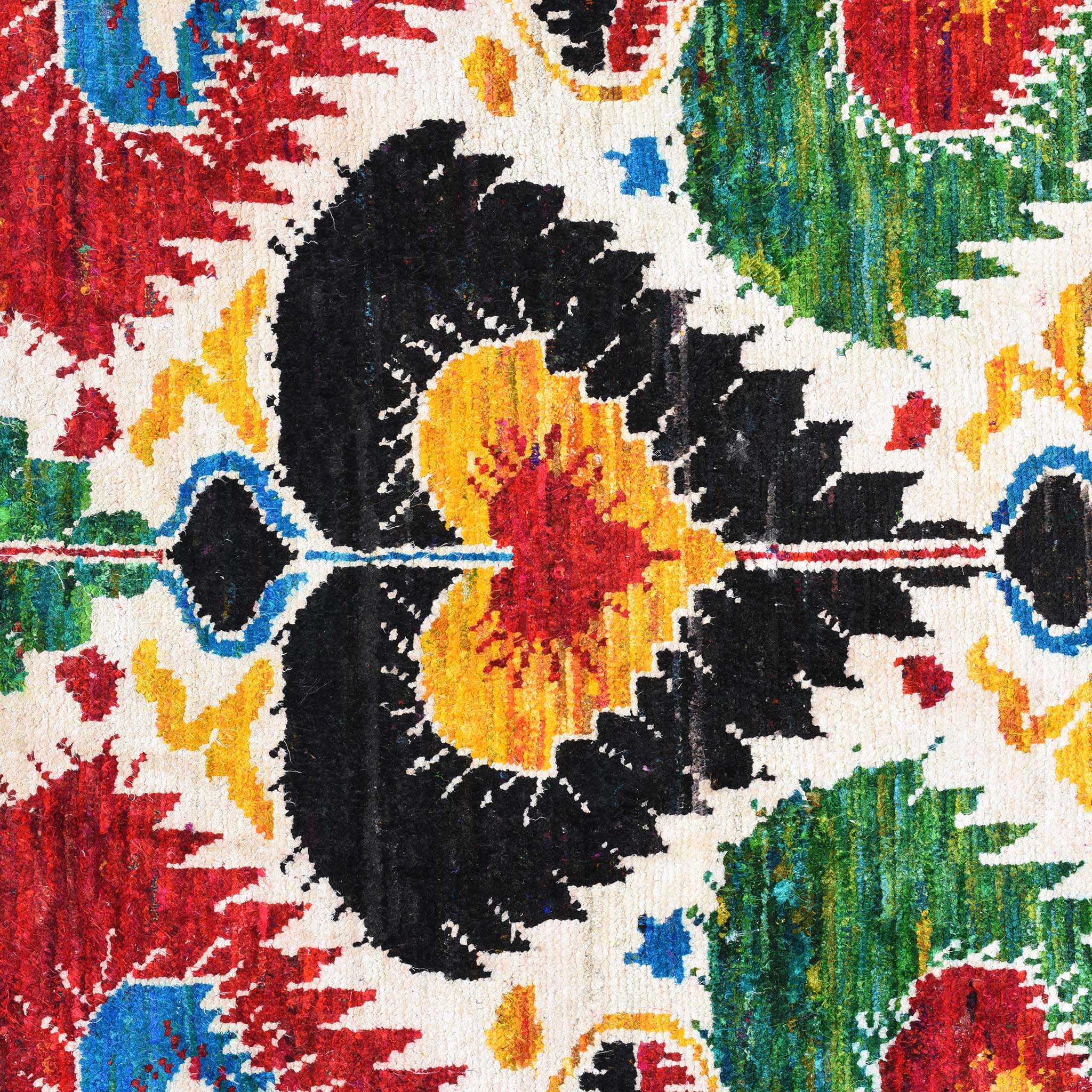 Recycled Silk Sari Rug - Image 5