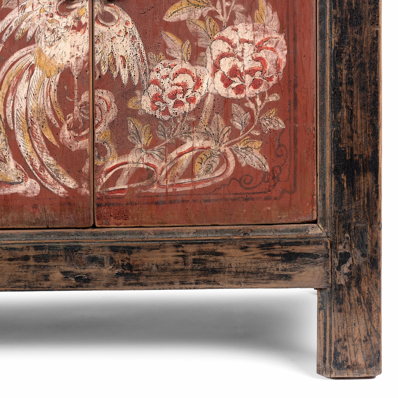 Red & Black Painted Sideboard From Shanxi - 19th Century - Image 10