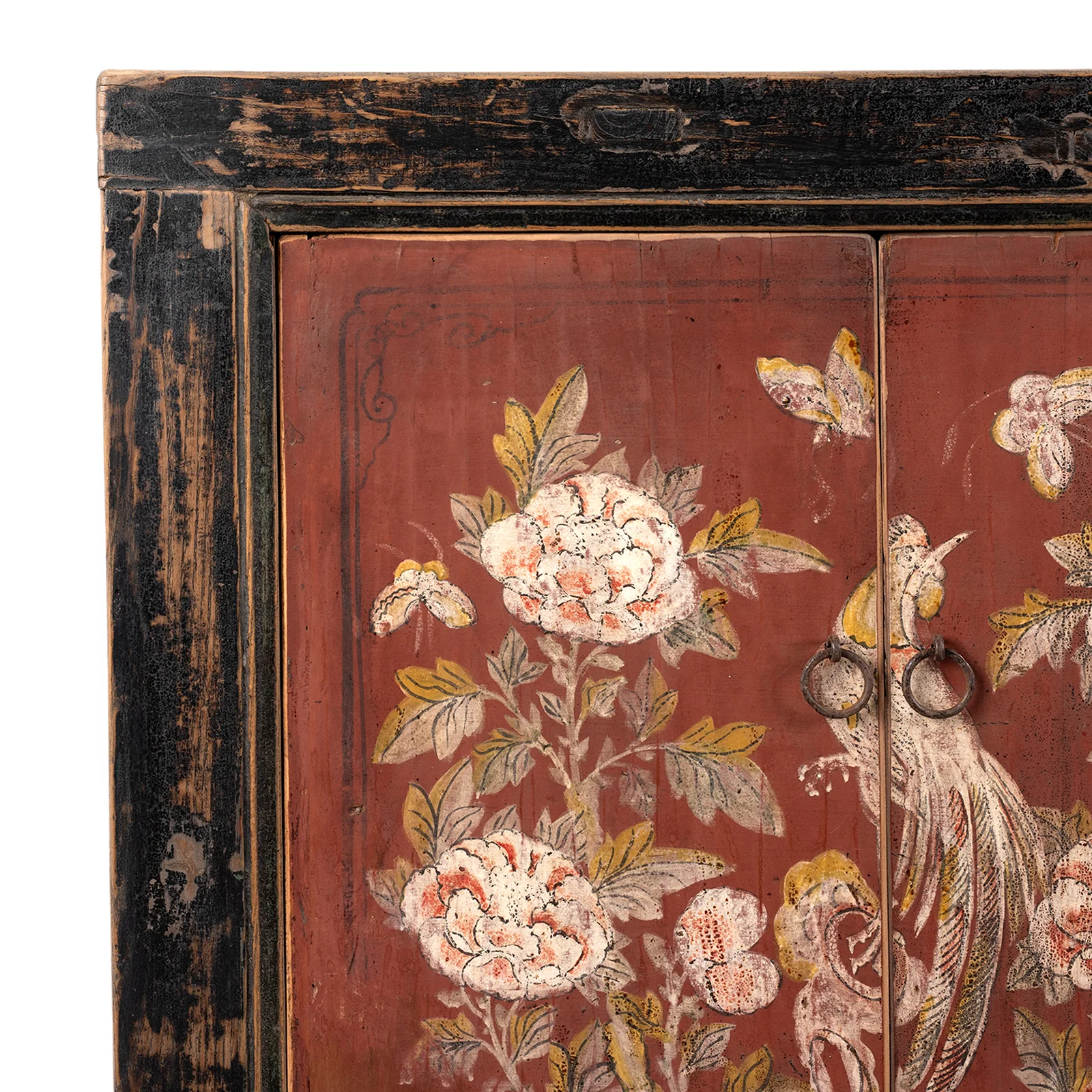 Red & Black Painted Sideboard From Shanxi - 19th Century - Image 2