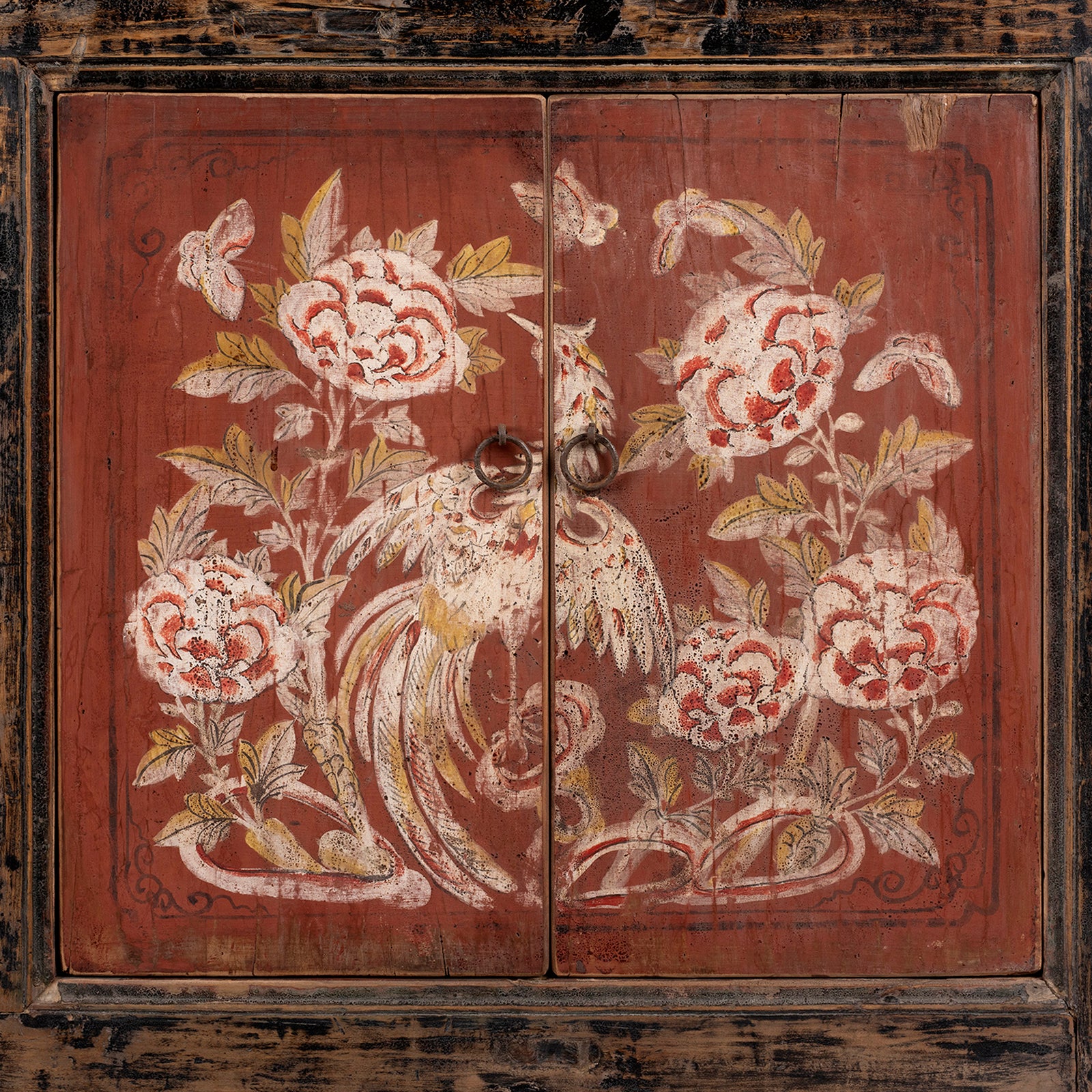 Red & Black Painted Sideboard From Shanxi - 19th Century - Image 6