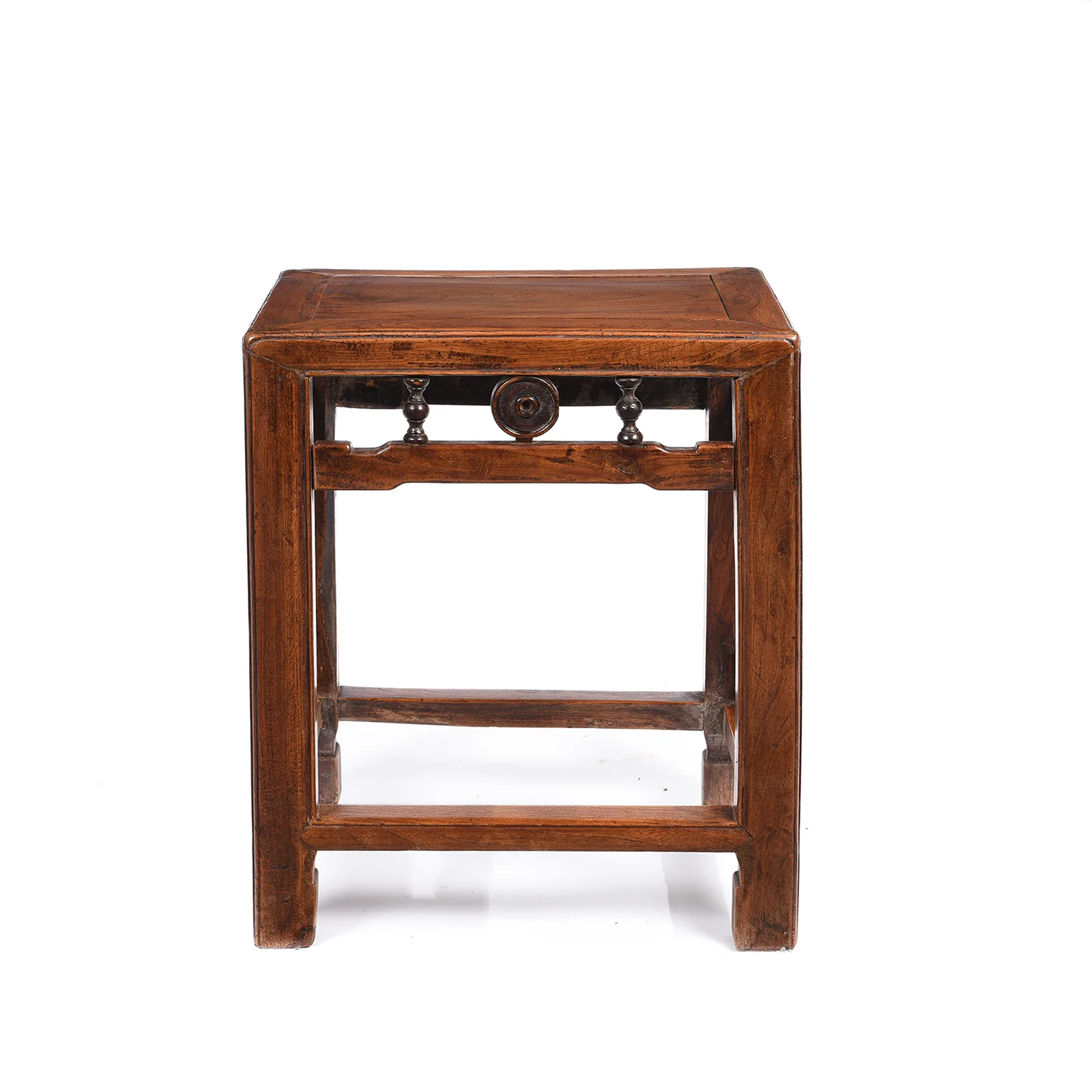 Chinese Red Elm Side Table From Jiangsu - 19thC