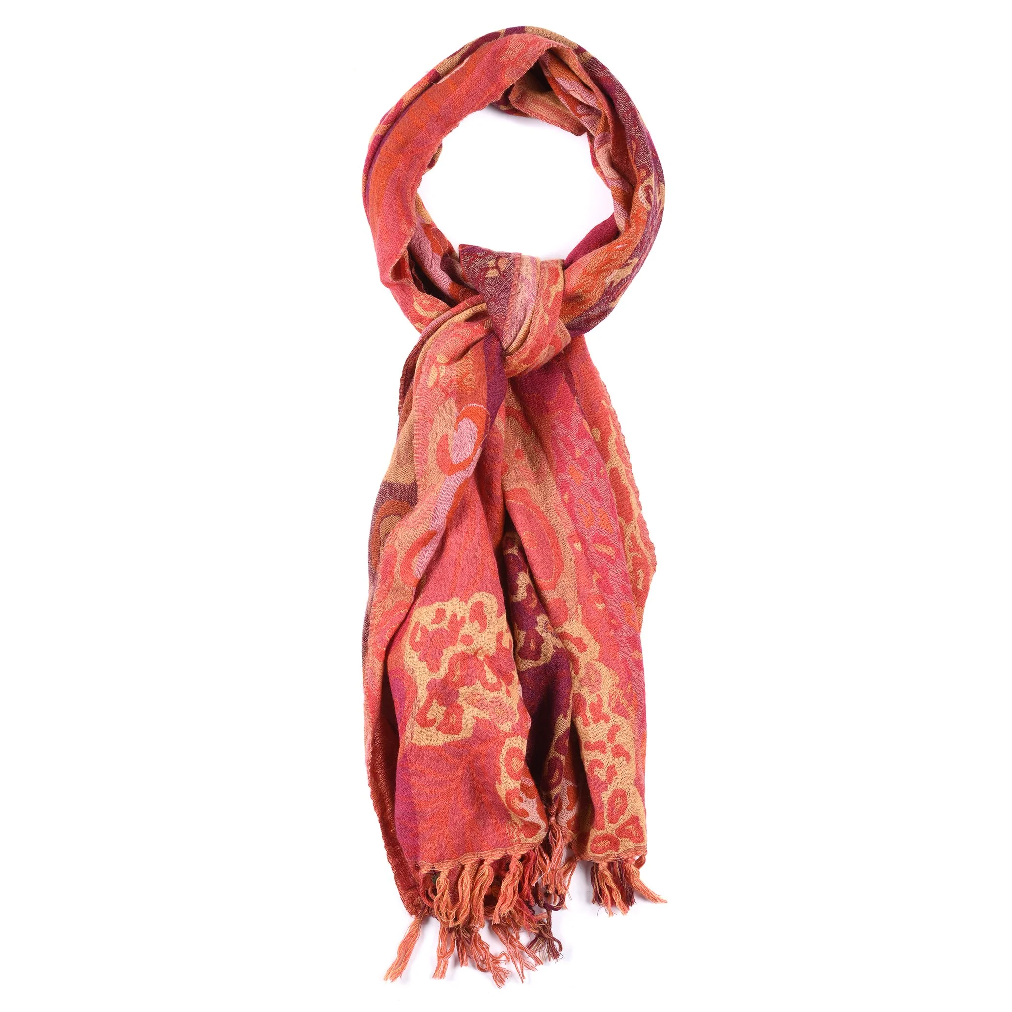 Red Jungle Scarf - Merino Wool - Image 2