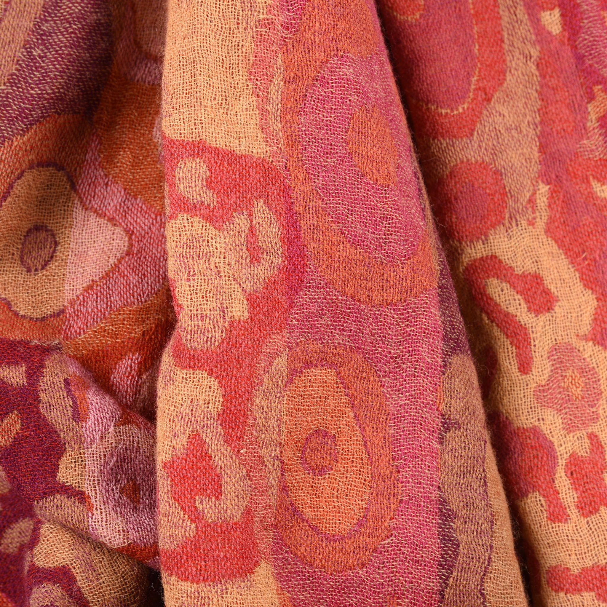 Red Jungle Scarf - Merino Wool - Image 3